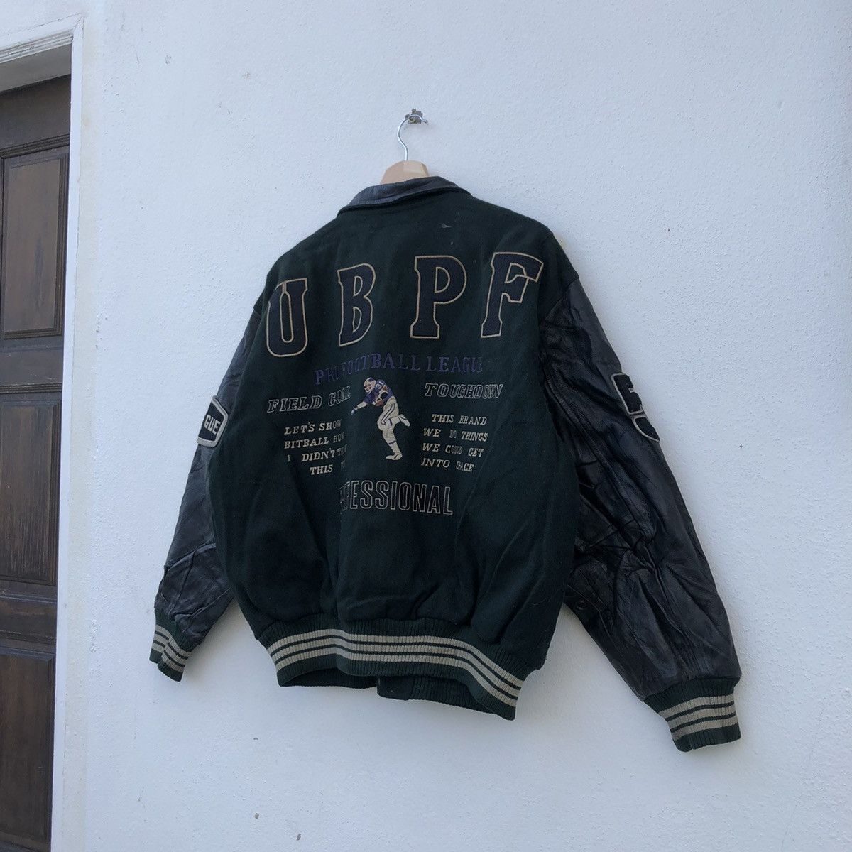 Japanese Brand VINTAGE UBPF PRO FOOTBALL LEAGUE VARSITY JACKET Size US M / EU 48-50 / 2 - 9 Thumbnail