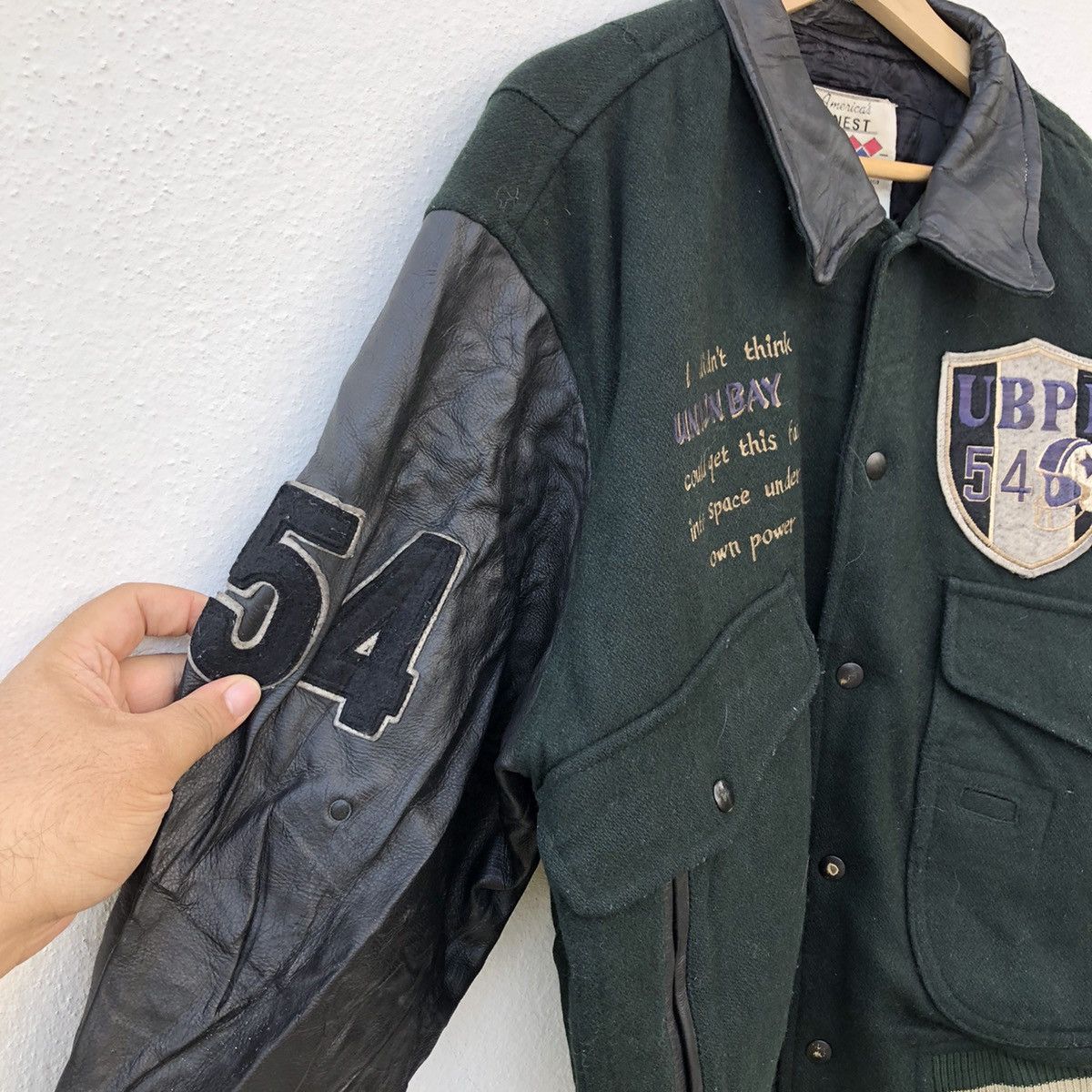 Japanese Brand VINTAGE UBPF PRO FOOTBALL LEAGUE VARSITY JACKET Size US M / EU 48-50 / 2 - 7 Thumbnail