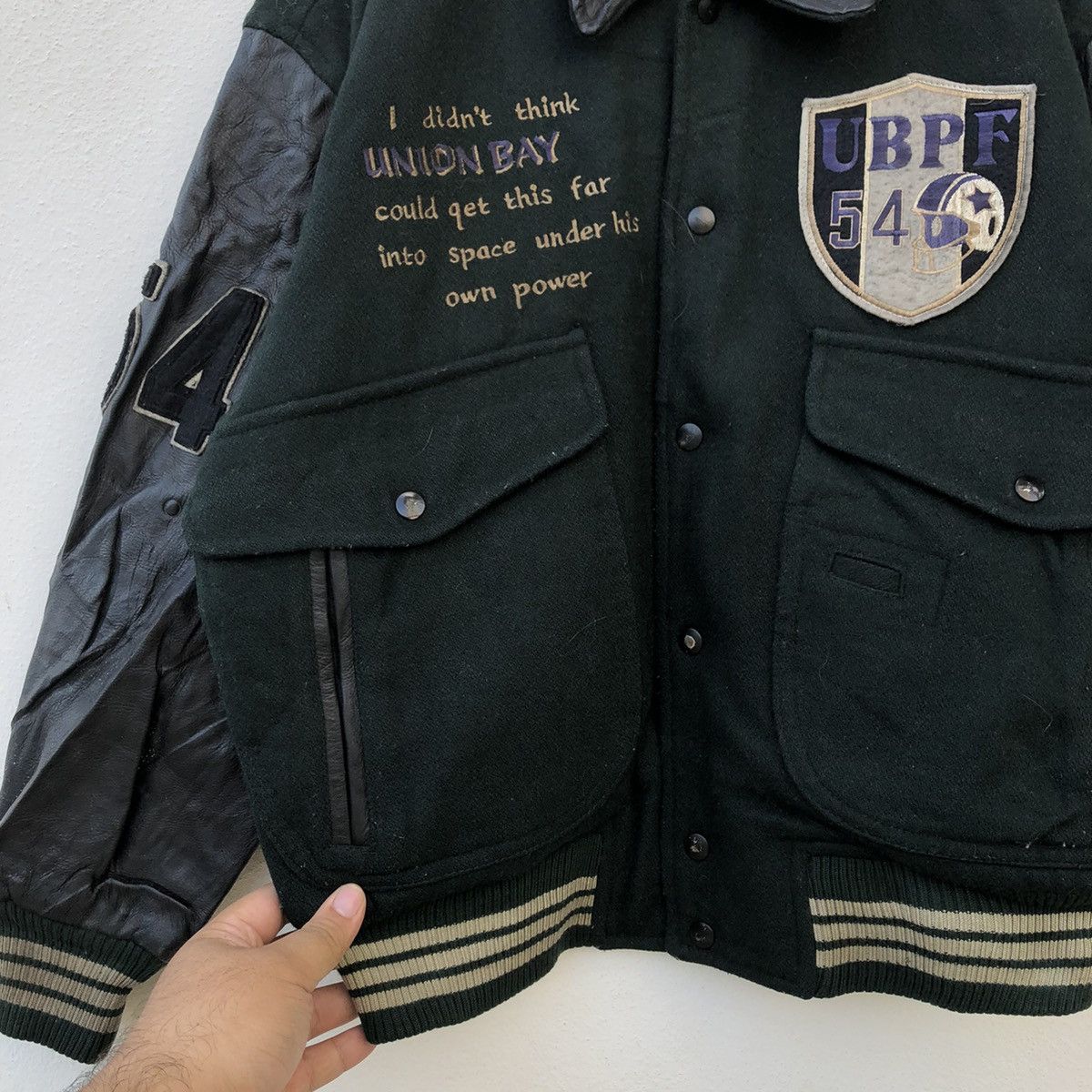 Japanese Brand VINTAGE UBPF PRO FOOTBALL LEAGUE VARSITY JACKET Size US M / EU 48-50 / 2 - 4 Thumbnail