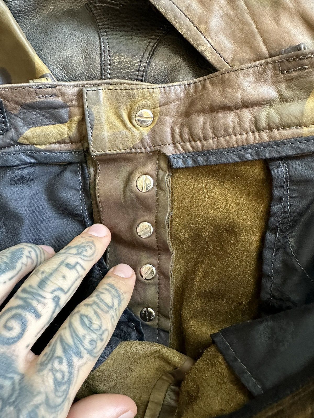 Chrome Hearts Chrome Hearts KRISTIAN STARK Personal LEATHER CROSS JEANS Size US 33 - 13 Thumbnail