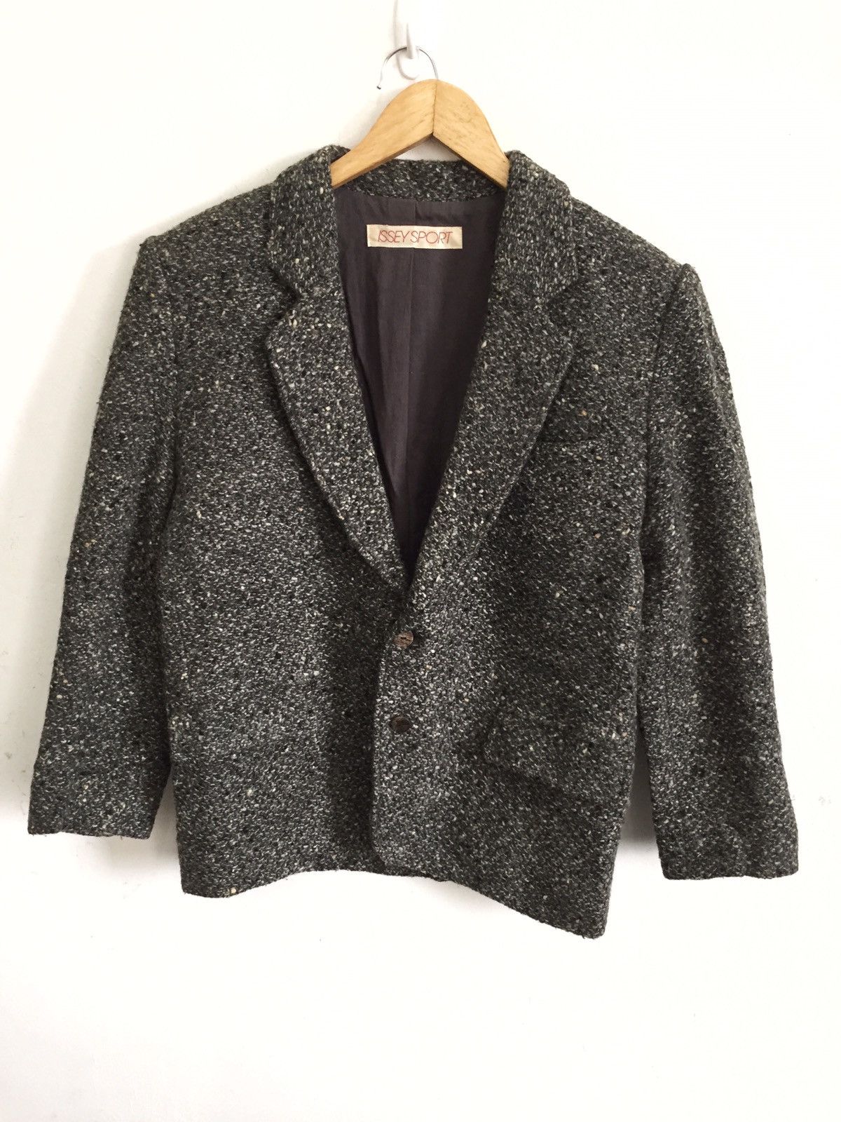 GRAIL🔥80s Issey Miyake Knitted Sandy Wool Jacket