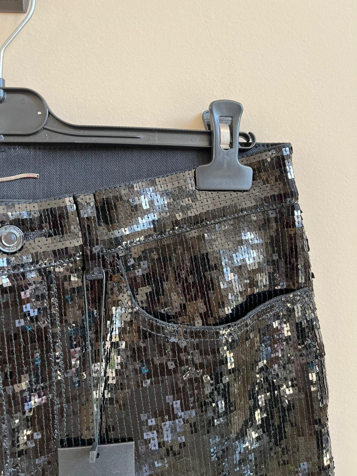 Saint Laurent Paris Sequence Skinny Low Waist Pant in Used Black Color Size US 30 / EU 46 - 11 Thumbnail