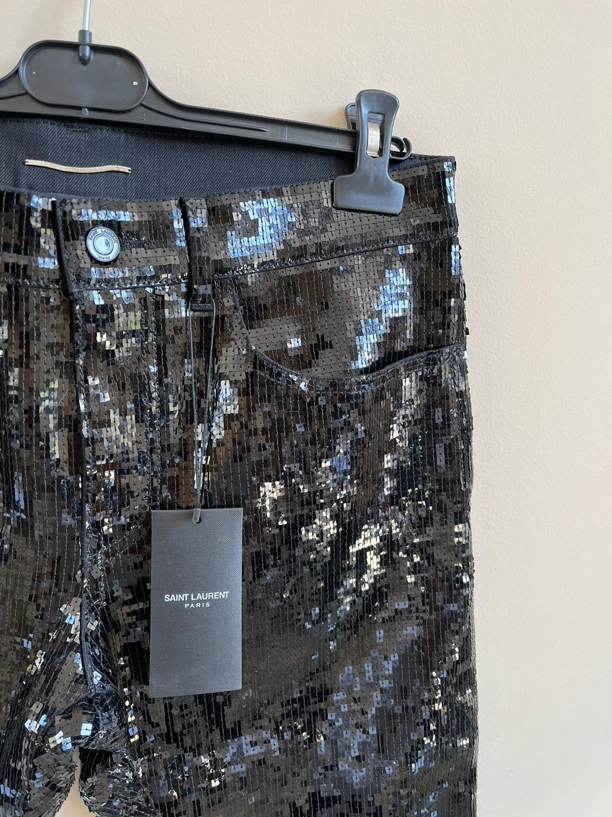 Saint Laurent Paris Sequence Skinny Low Waist Pant in Used Black Color Size US 30 / EU 46 - 9 Thumbnail