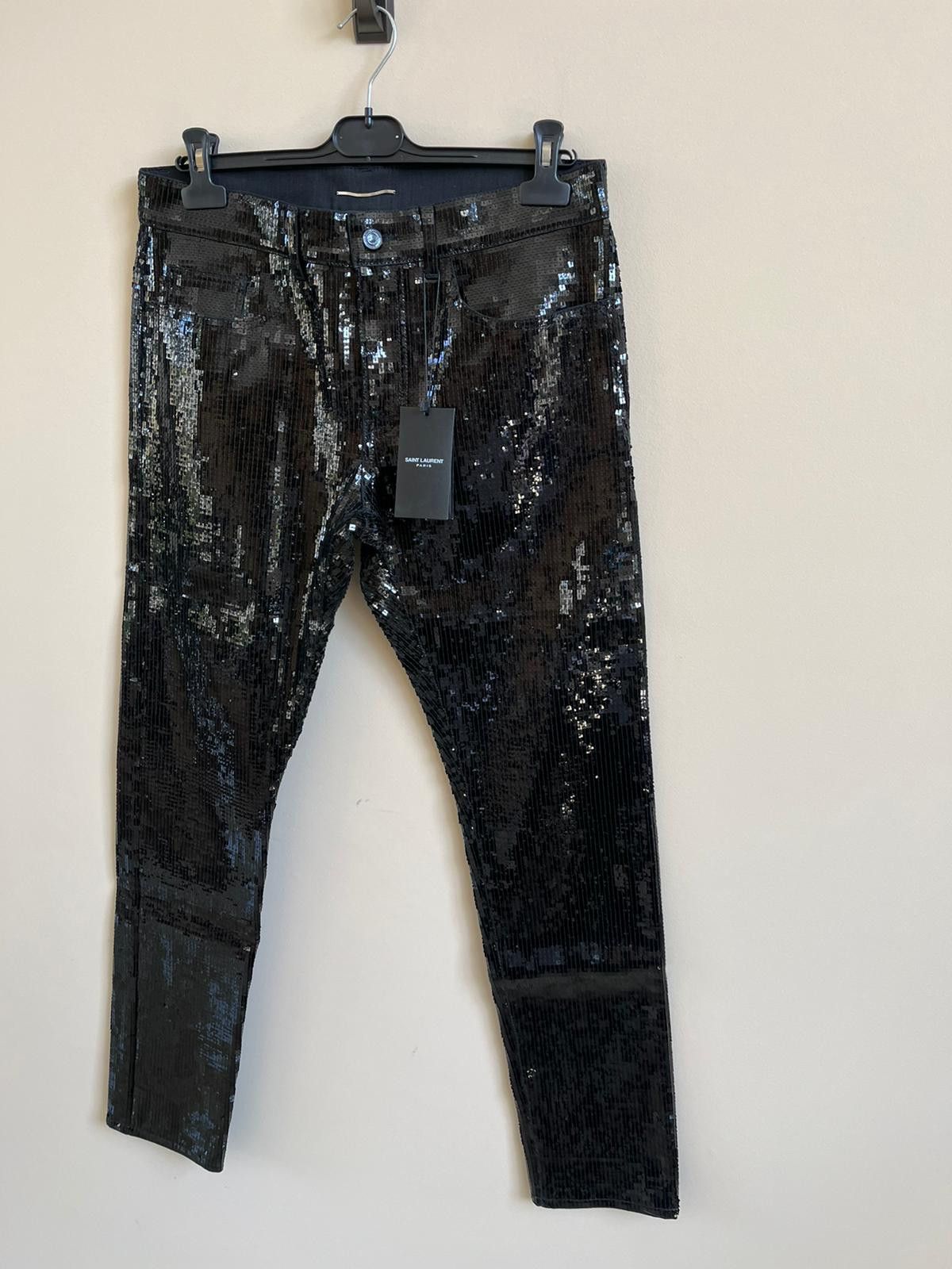 Saint Laurent Paris Sequence Skinny Low Waist Pant in Used Black Color Size US 30 / EU 46 - 10 Thumbnail