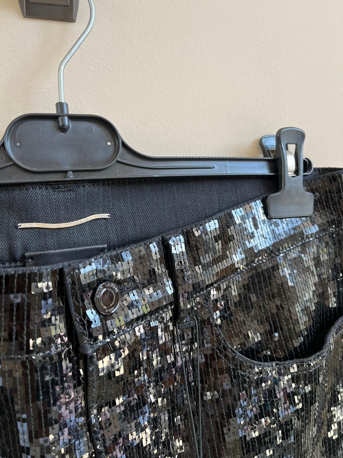 Saint Laurent Paris Sequence Skinny Low Waist Pant in Used Black Color Size US 30 / EU 46 - 8 Thumbnail