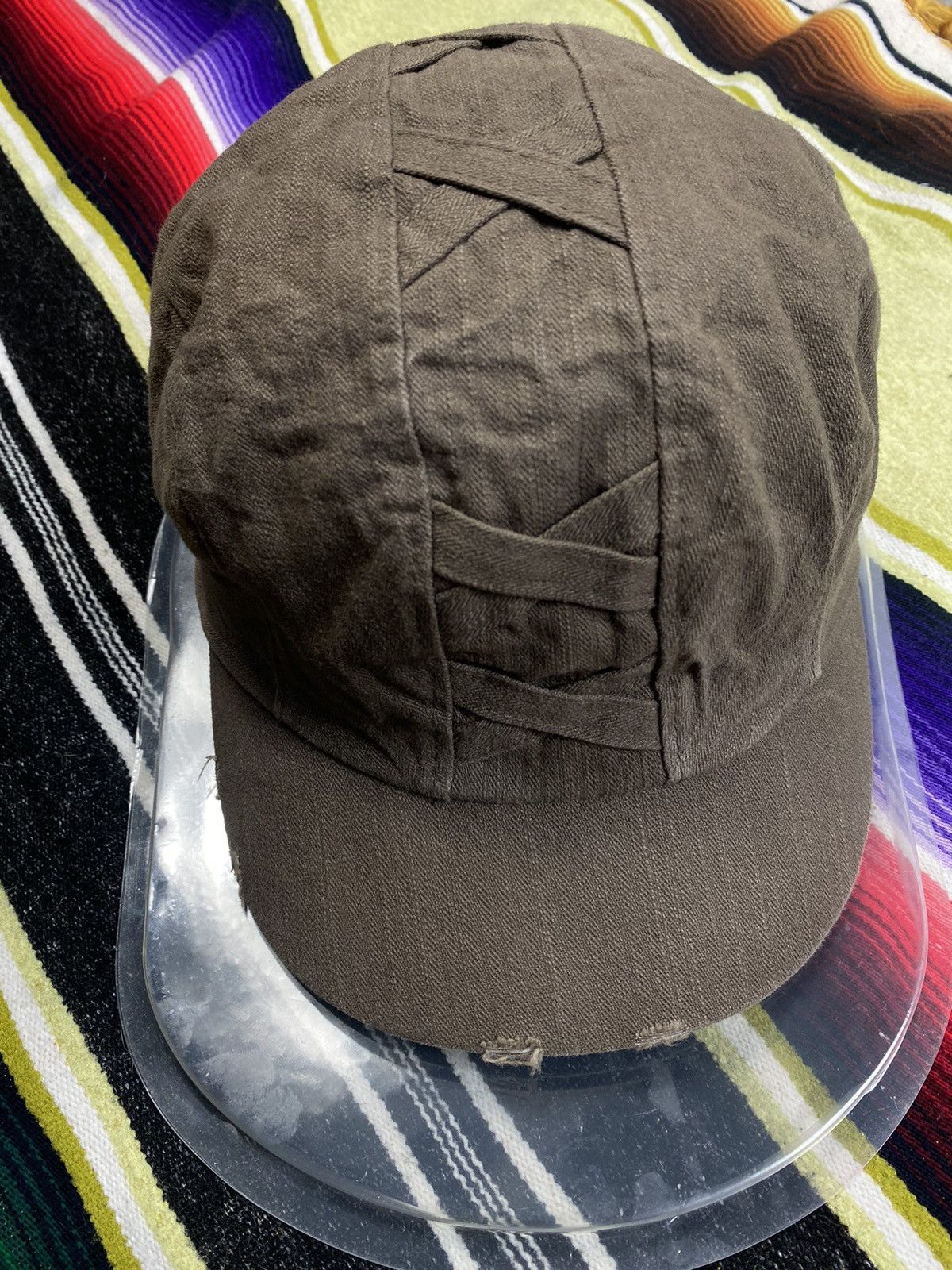 Japanese Brand Keiz & Crew Reconstructed Panel Short Brim Cap Size ONE SIZE - 1 Thumbnail