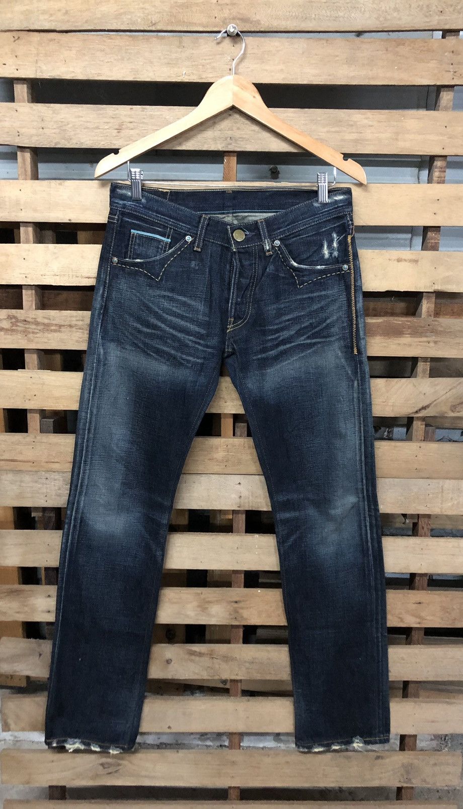 Levi's × Vintage Rare Vintage Levi’s Blue Selvedge Butterfly Pat May 1873 Size US 30 / EU 46 - 1 Thumbnail