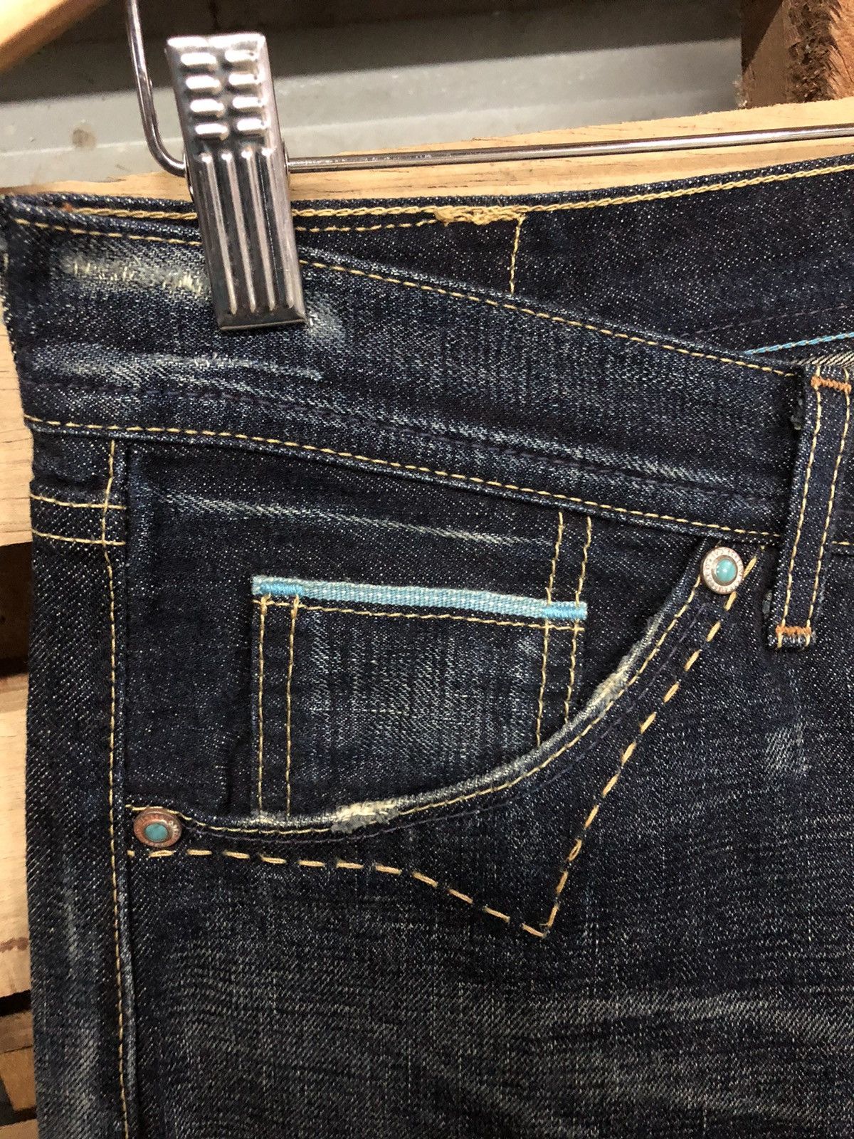 Levi's × Vintage Rare Vintage Levi’s Blue Selvedge Butterfly Pat May 1873 Size US 30 / EU 46 - 6 Thumbnail