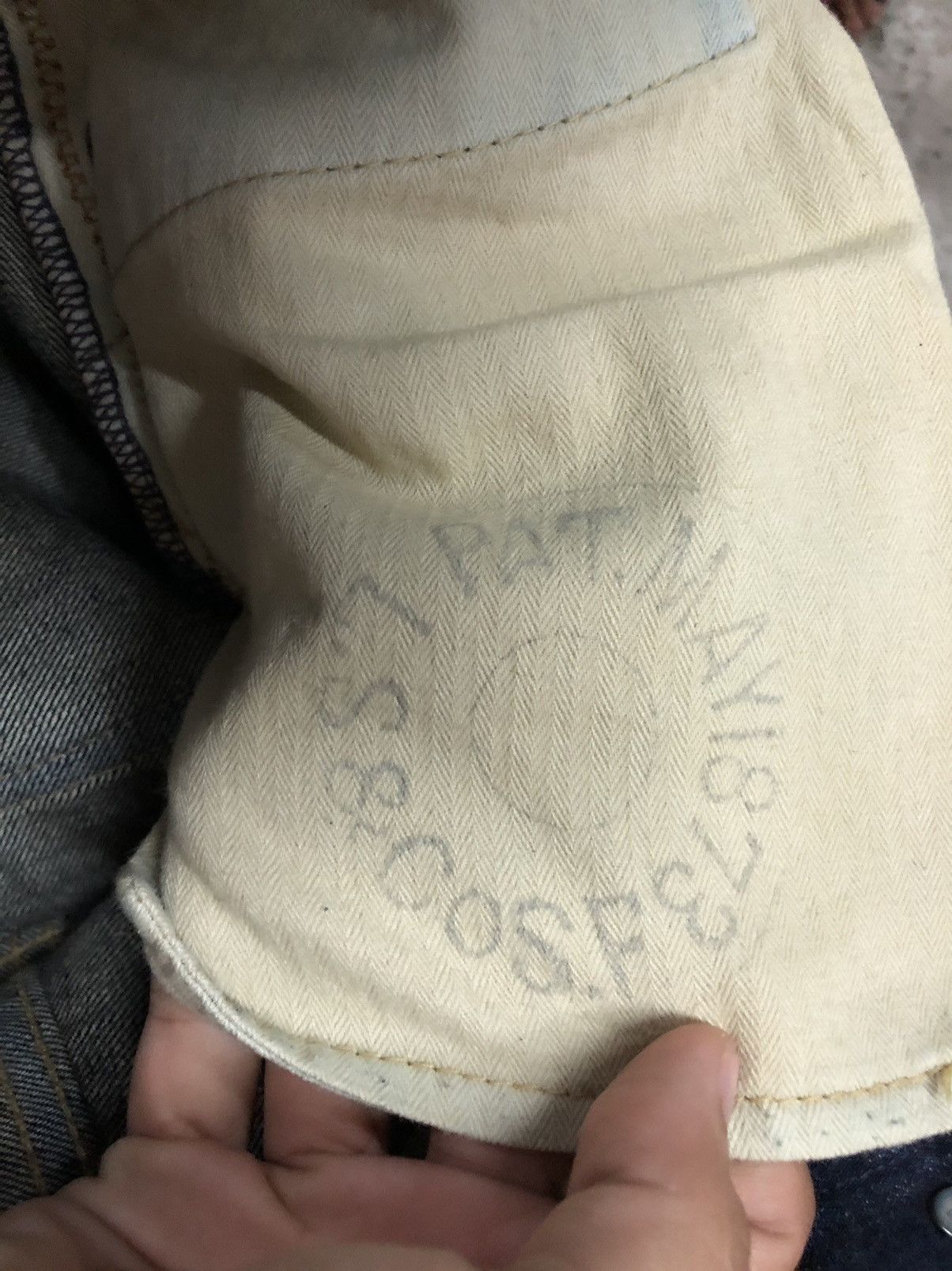 Levi's × Vintage Rare Vintage Levi’s Blue Selvedge Butterfly Pat May 1873 Size US 30 / EU 46 - 15 Thumbnail