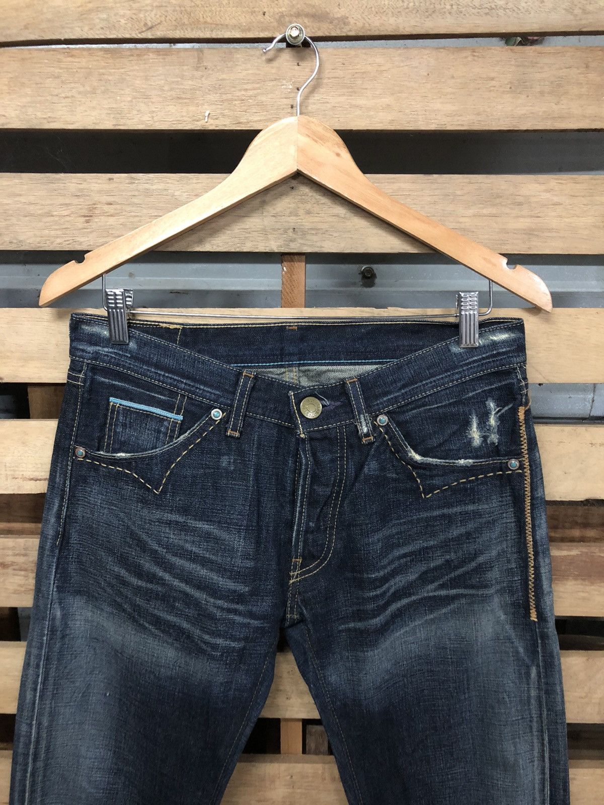Levi's × Vintage Rare Vintage Levi’s Blue Selvedge Butterfly Pat May 1873 Size US 30 / EU 46 - 4 Thumbnail