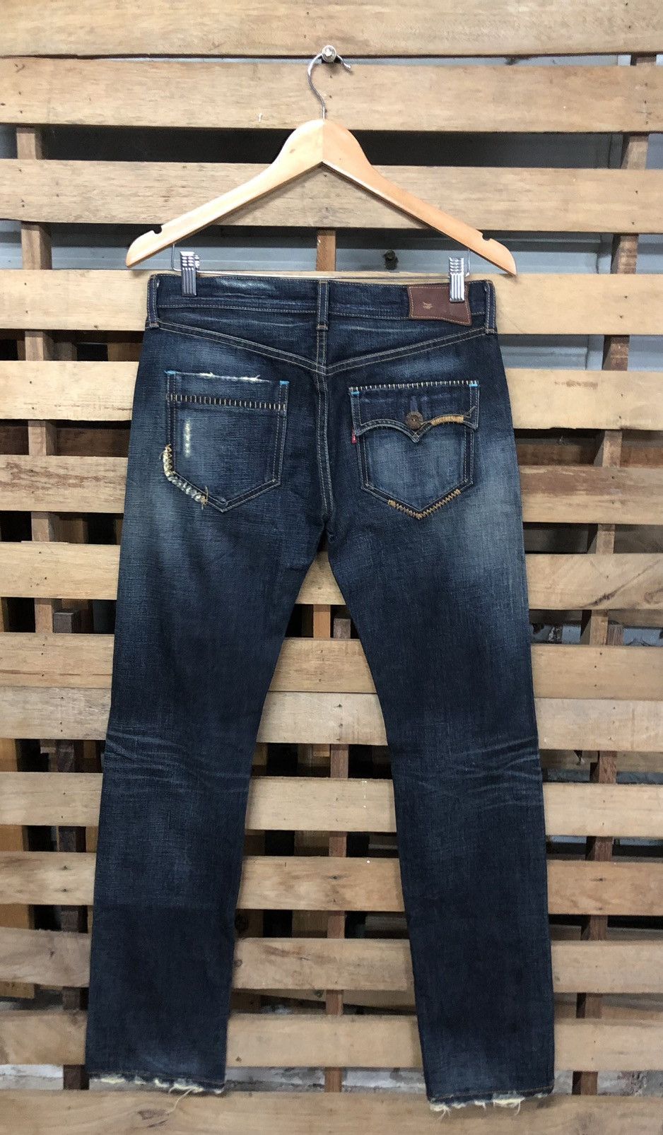 Levi's × Vintage Rare Vintage Levi’s Blue Selvedge Butterfly Pat May 1873 Size US 30 / EU 46 - 2 Thumbnail