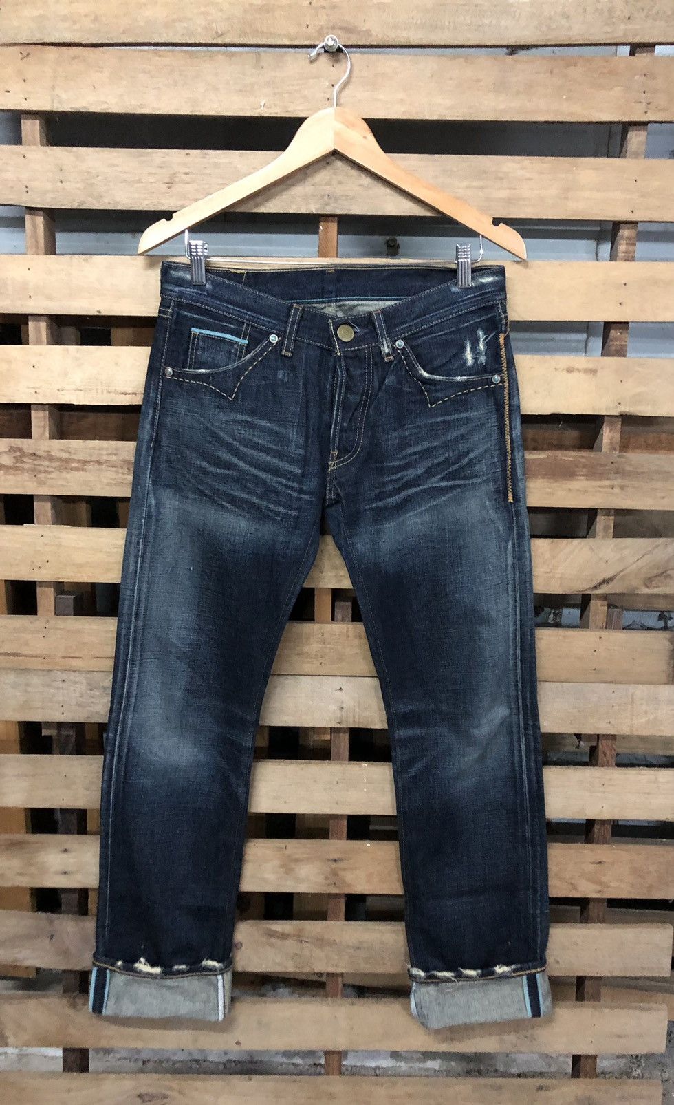 Levi's × Vintage Rare Vintage Levi’s Blue Selvedge Butterfly Pat May 1873 Size US 30 / EU 46 - 3 Thumbnail