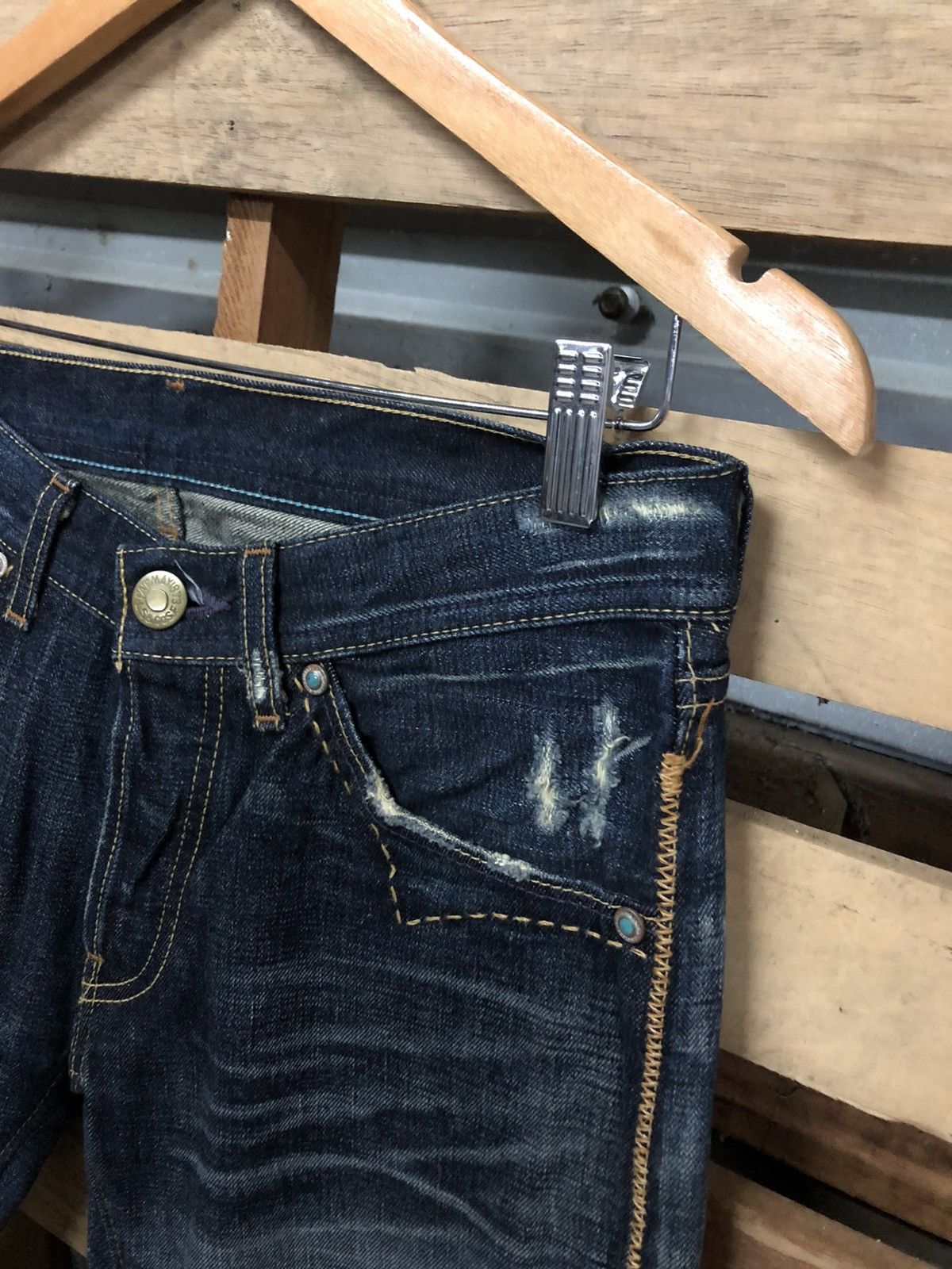 Levi's × Vintage Rare Vintage Levi’s Blue Selvedge Butterfly Pat May 1873 Size US 30 / EU 46 - 5 Thumbnail