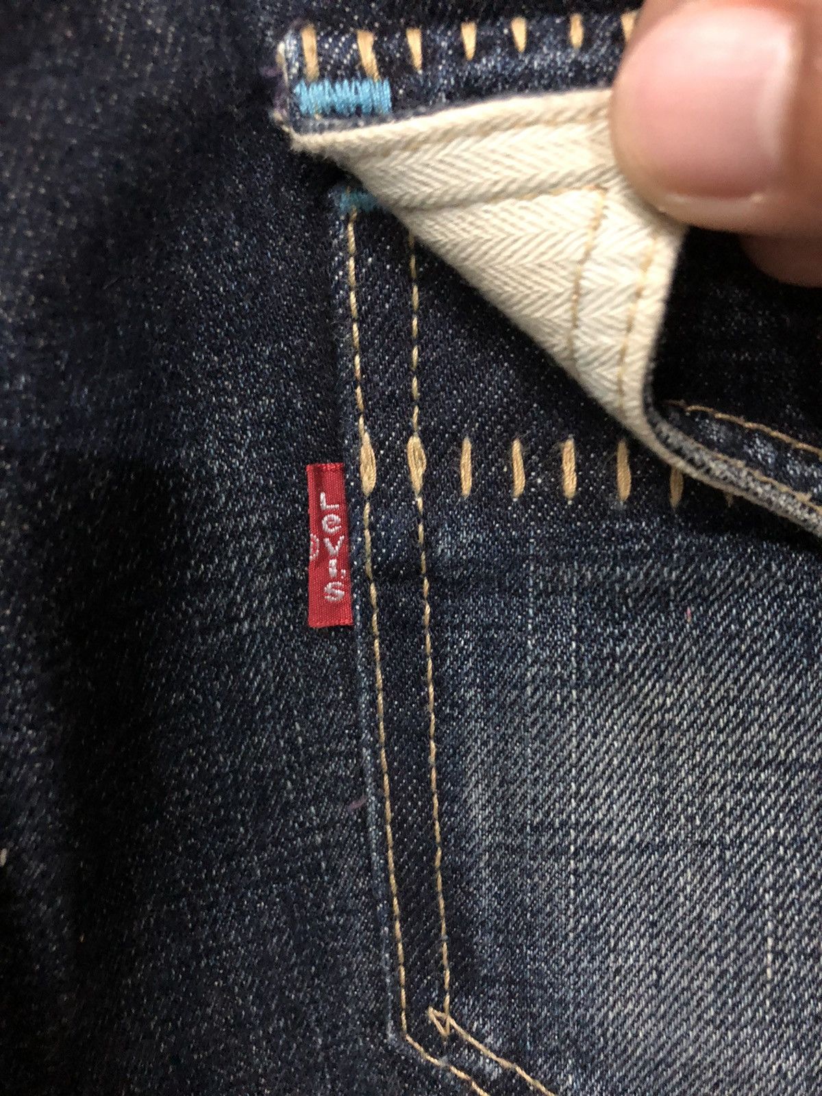 Levi's × Vintage Rare Vintage Levi’s Blue Selvedge Butterfly Pat May 1873 Size US 30 / EU 46 - 9 Thumbnail