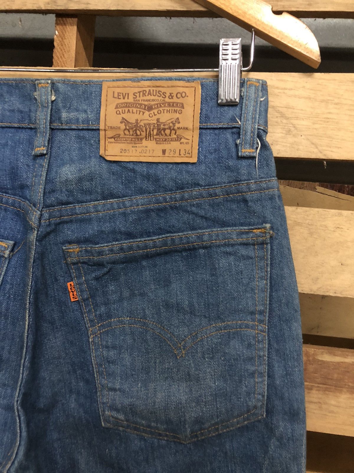 Levi's True Vintage Levi’s 1979 Top Single Number Button ‘8’ Jeans Size US 28 / EU 44 - 4 Thumbnail