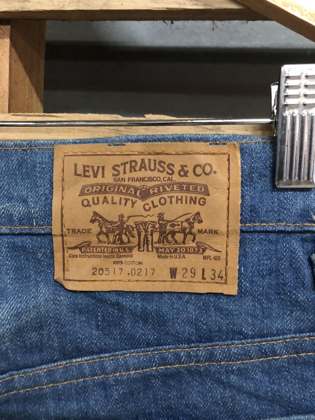 Levi's True Vintage Levi’s 1979 Top Single Number Button ‘8’ Jeans Size US 28 / EU 44 - 5 Thumbnail