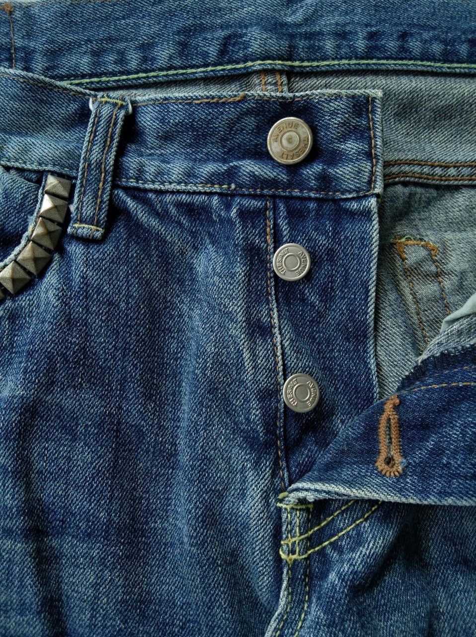 Japanese Brand Punk❤️2000s Japan Salt Avenue Selvedge Denim Jeans Size US 32 / EU 48 - 6 Thumbnail
