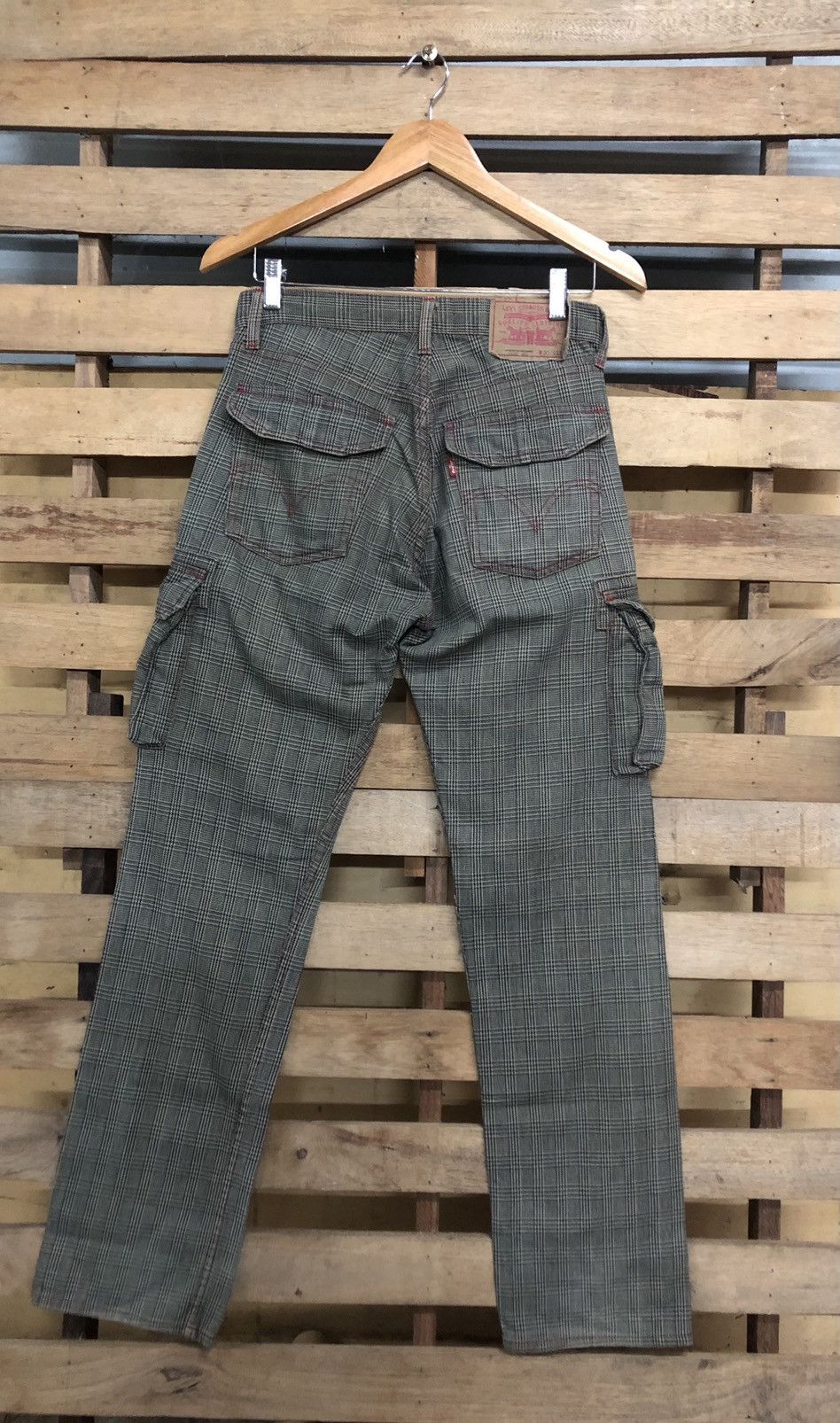 Levi's × Levi's Made & Crafted Vintage Levi’s 505 Tartan Cargo Denim Jeans Size US 28 / EU 44 - 2 Thumbnail