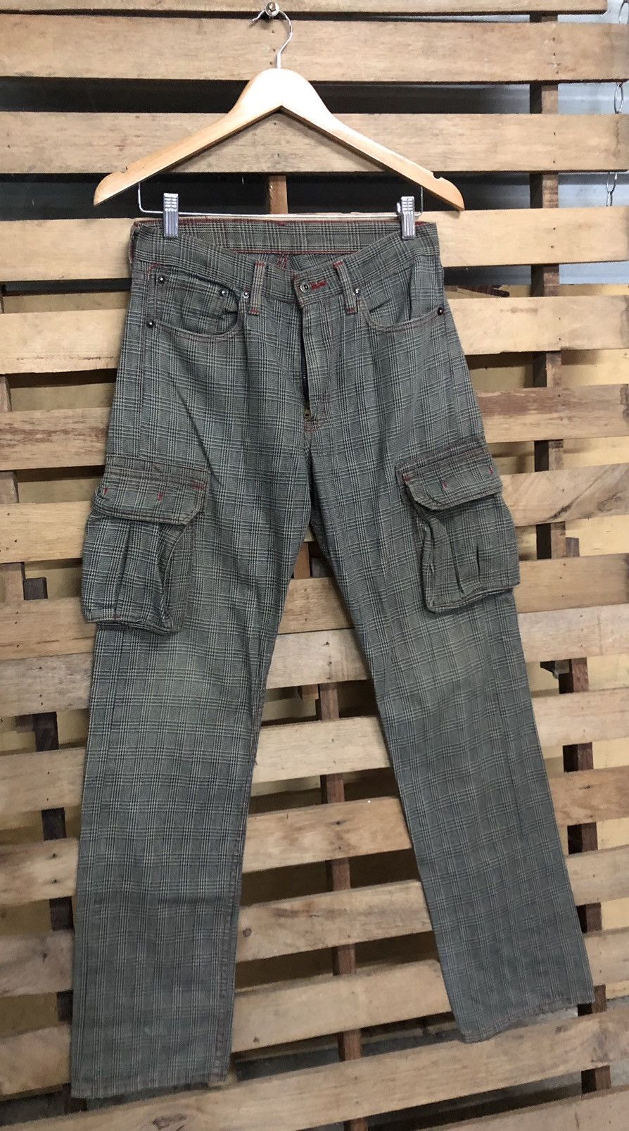 Levi's × Levi's Made & Crafted Vintage Levi’s 505 Tartan Cargo Denim Jeans Size US 28 / EU 44 - 3 Thumbnail