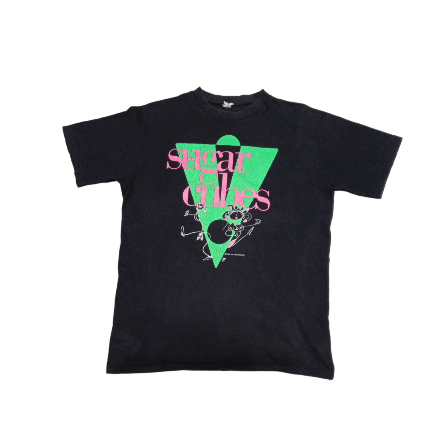 image of Band Tees x Vintage 80's The Sugarcubes Bjork 1988 T Shirt in Black, Men's (Size Medium)