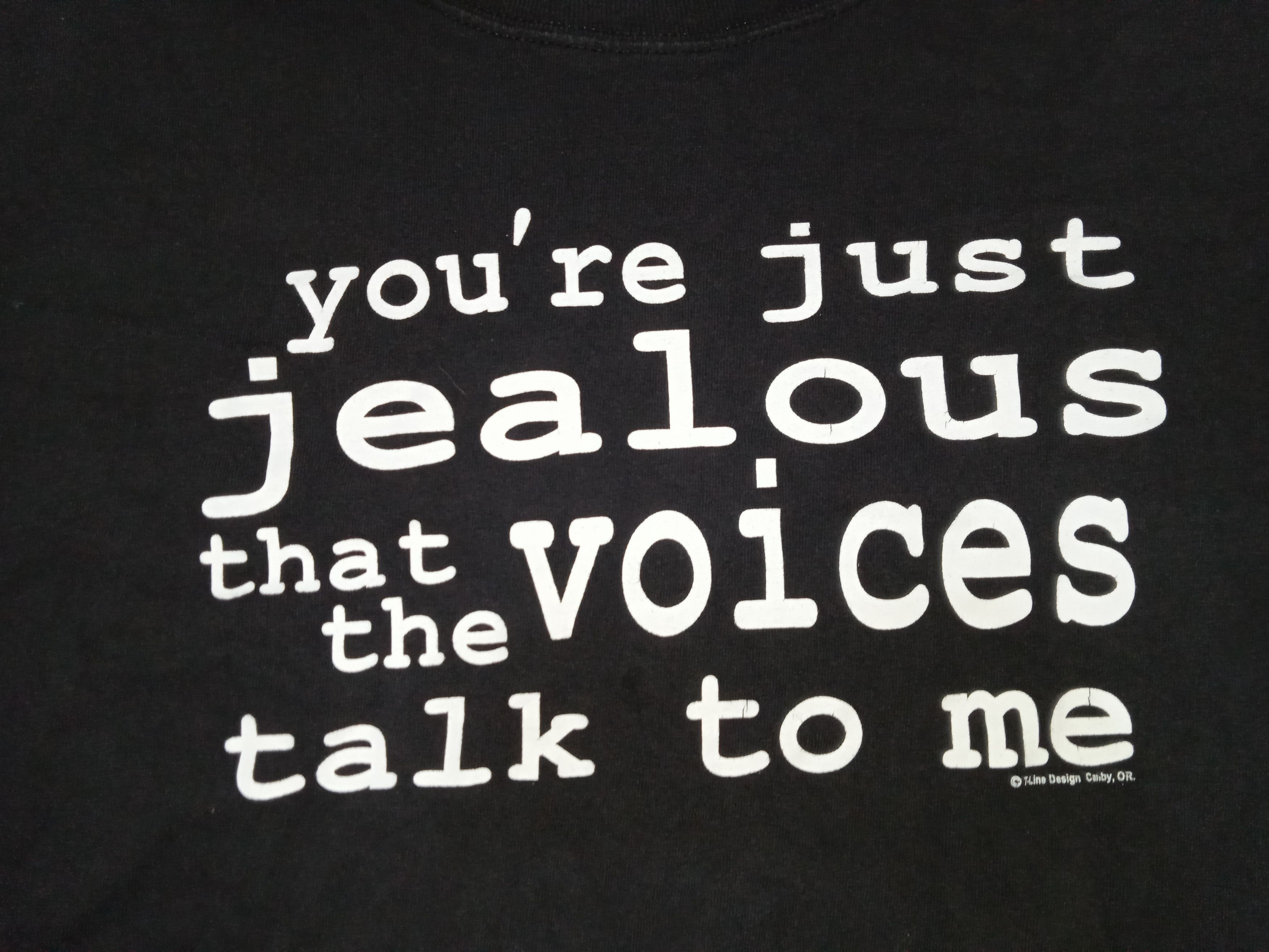 Vintage Vintage 90s Hearing Voices Statement T Shirt Size US M / EU 48-50 / 2 - 3 Thumbnail