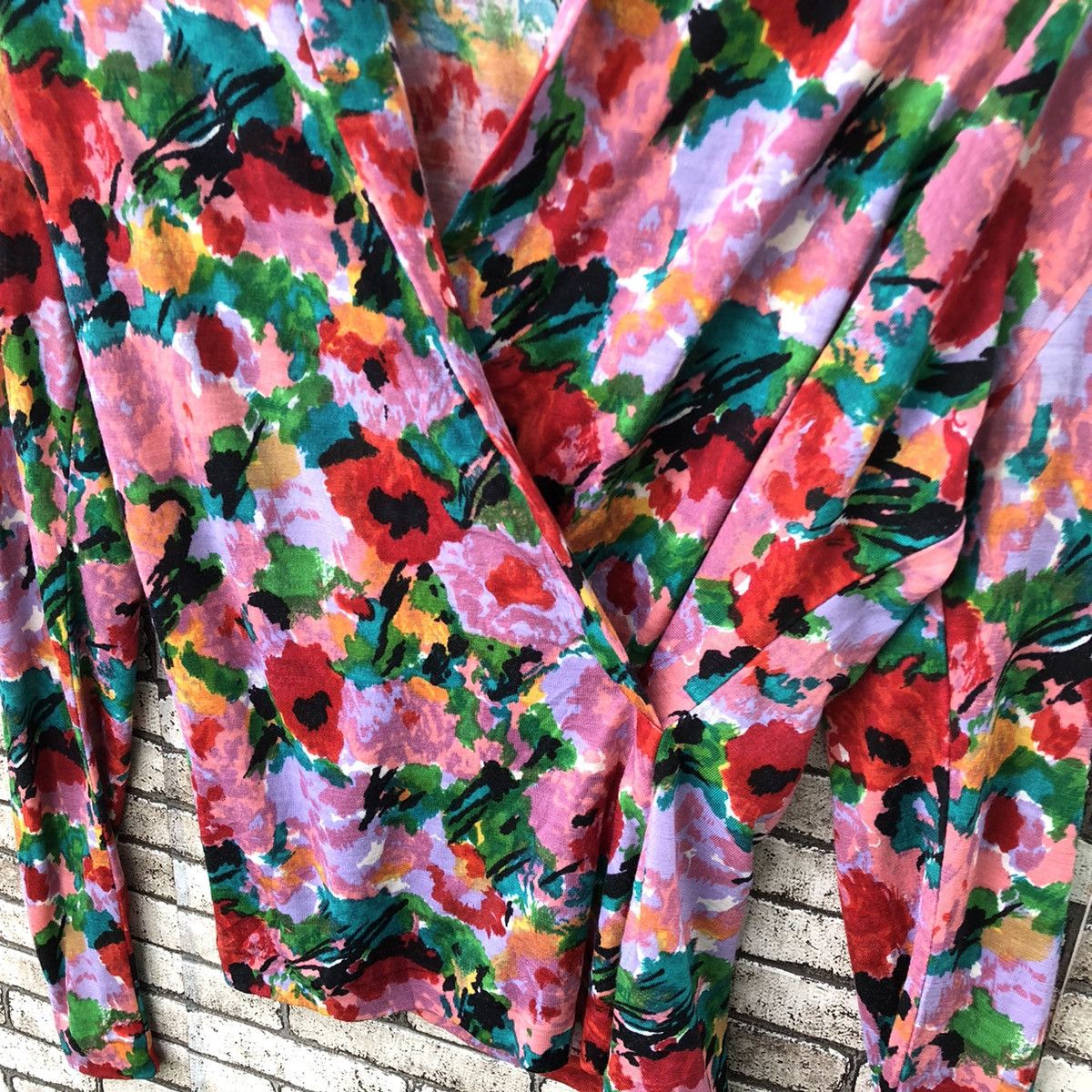 Kenzo Vintage Kenzo Women Flora Print Wrap Dress Size S / US 4 / IT 40 - 5 Thumbnail