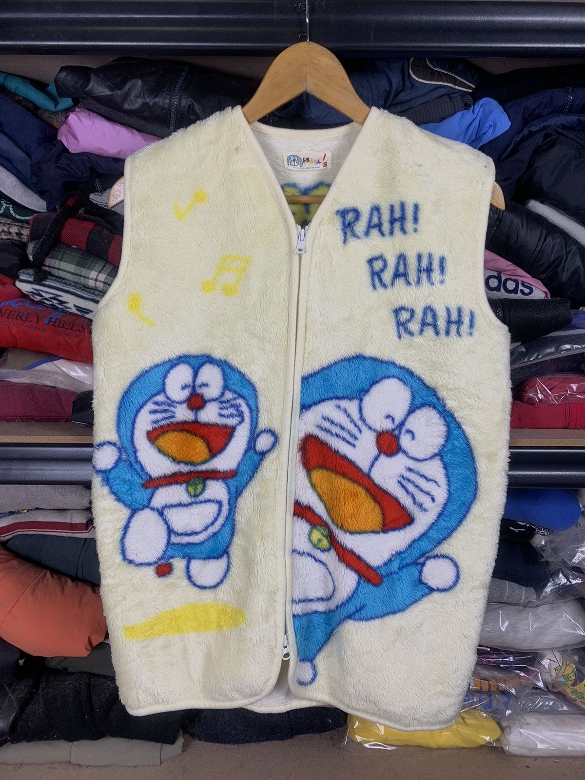 Anime Vintage 90s Doraemon Bandai Japanese Fleece Vest Size US M / EU 48-50 / 2 - 2 Thumbnail
