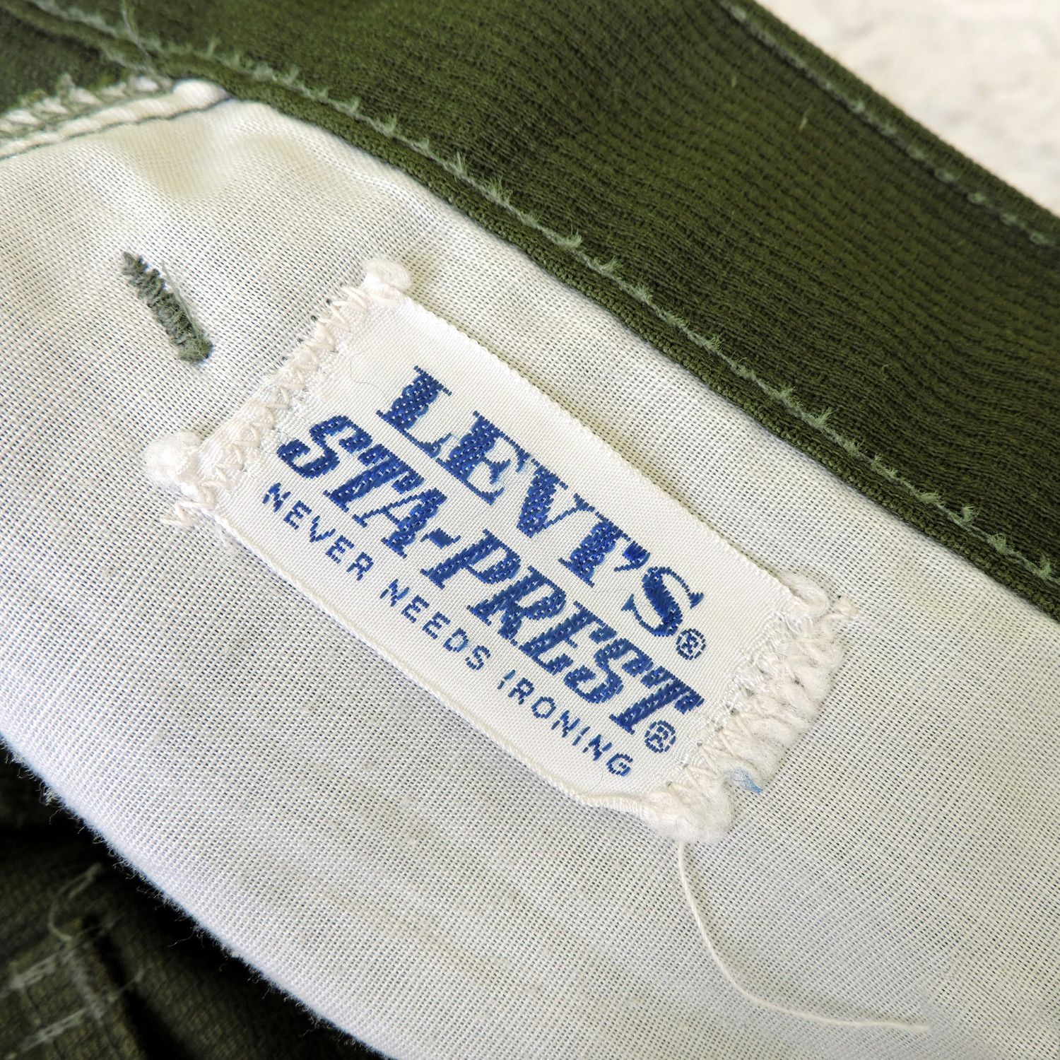 Levi's 60'S LEVI'S STA-PREST BIG E GOLD TAB LONG PANTS Size US 33 - 3 Thumbnail