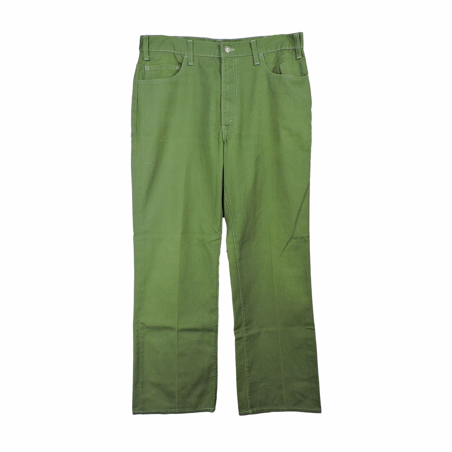 image of Levis x Levis Vintage Clothing 60's Levi's Sta-Prest Gold Big E Tab Long Pants in Green (Size 33)