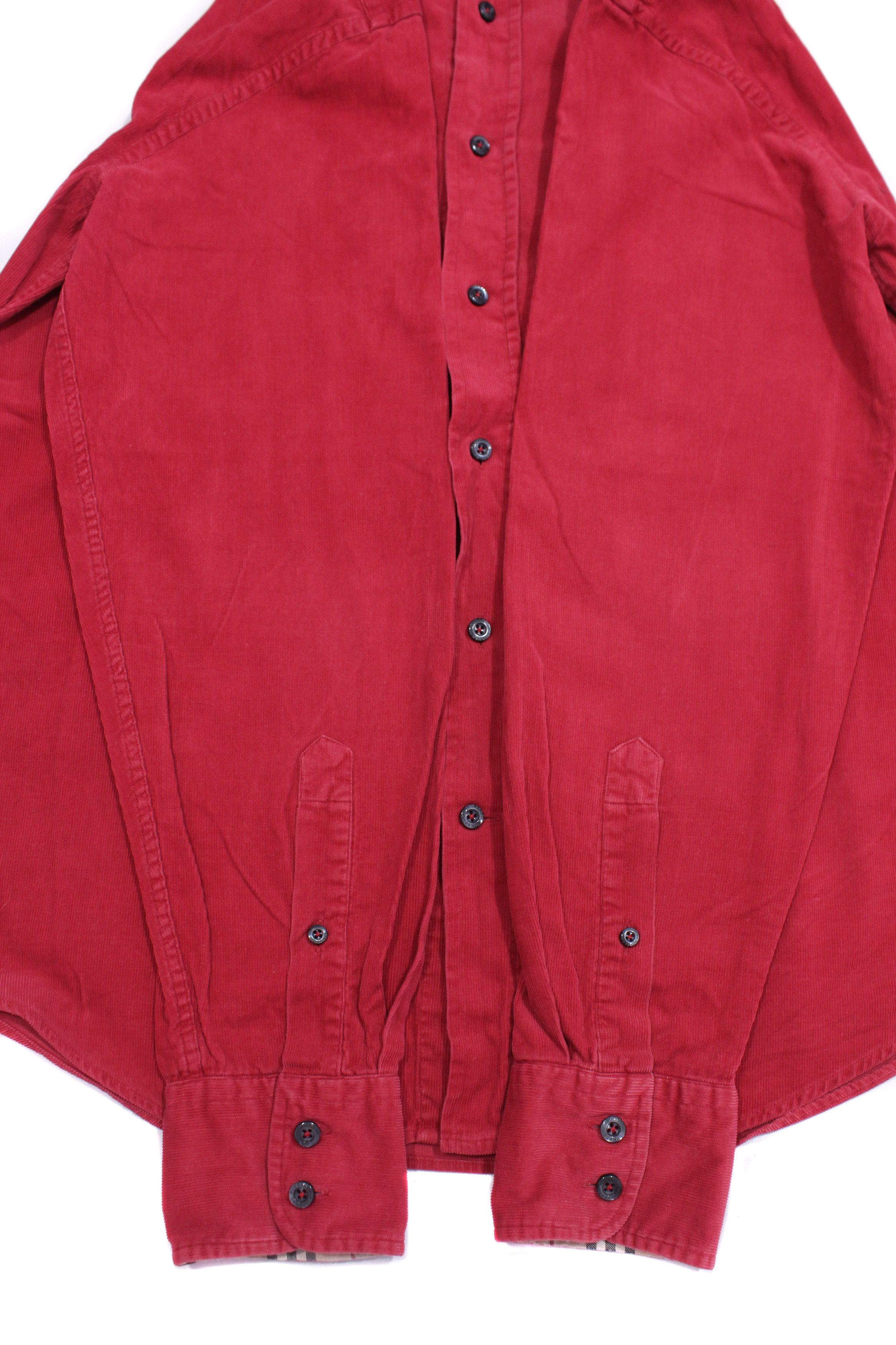 Burberry Logo Nova Check Corduroy Shirt 00S Vintage Size US L / EU 52-54 / 3 - 5 Thumbnail