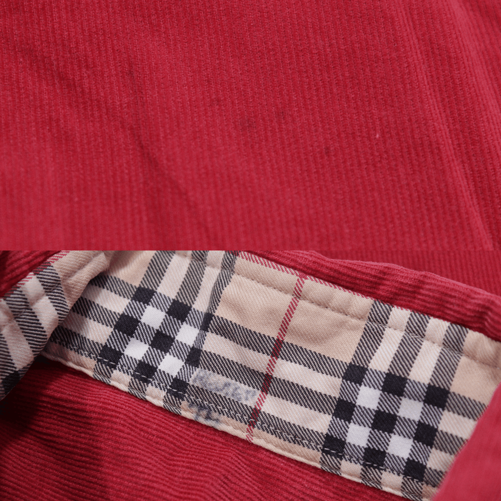 Burberry Logo Nova Check Corduroy Shirt 00S Vintage Size US L / EU 52-54 / 3 - 8 Thumbnail