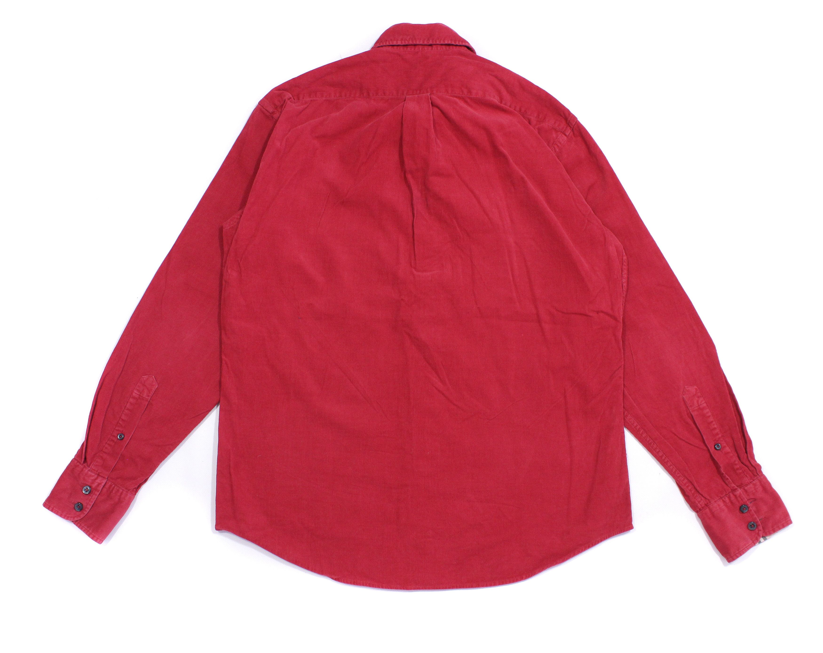 Burberry Logo Nova Check Corduroy Shirt 00S Vintage Size US L / EU 52-54 / 3 - 2 Thumbnail
