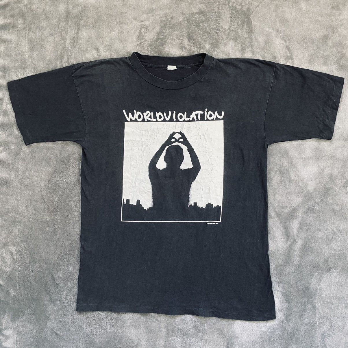 image of Band Tees x Made In USA Vintage 1990 Depeche Mode World Violation Tour Tee in Black, Men's (Size XL