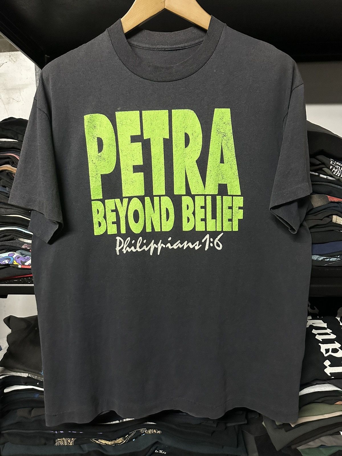 Band Tees × Vintage Vintage 90s Petra Band Beyond Belief Tour Faded Tee Size US XL / EU 56 / 4 - 1 Thumbnail