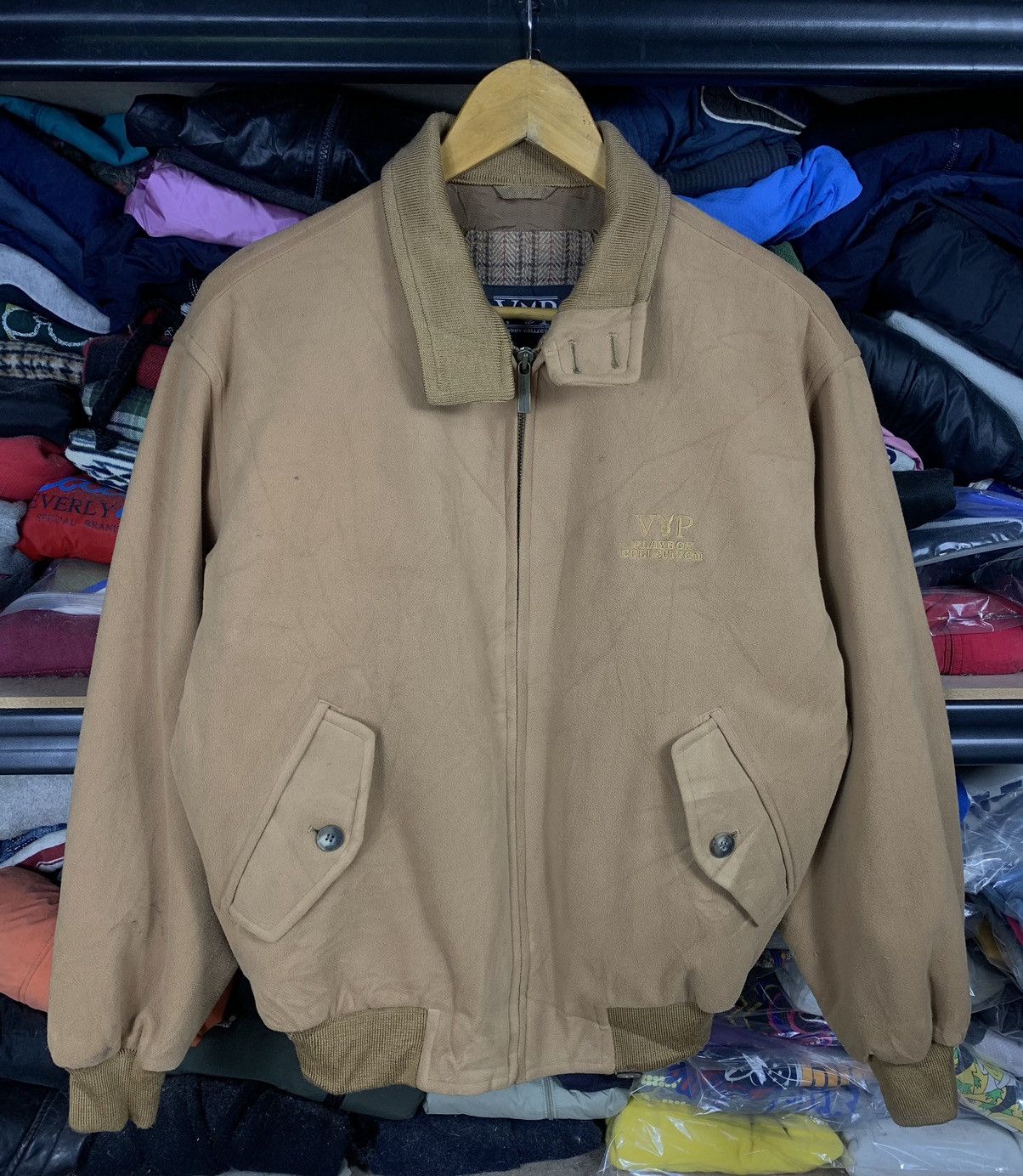 image of Archival Clothing x Playboy Vintage Wool Bomber Jacket By Playboy in Brown, Men's (Size Medium)