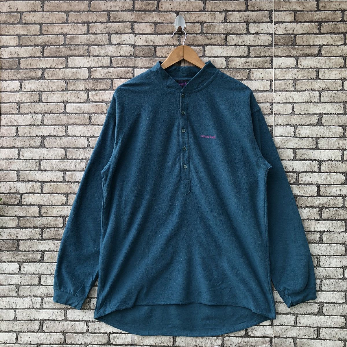 Montbell Vintage Montbell Turqoise Long Sleeve Fleece Size US XL / EU 56 / 4 - 1 Thumbnail