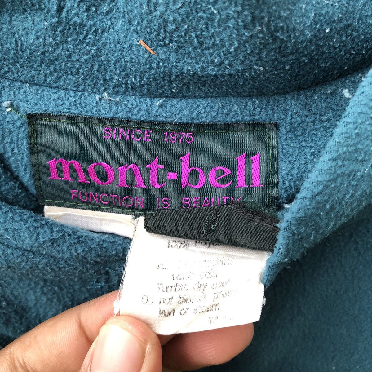 Montbell Vintage Montbell Turqoise Long Sleeve Fleece Size US XL / EU 56 / 4 - 9 Thumbnail