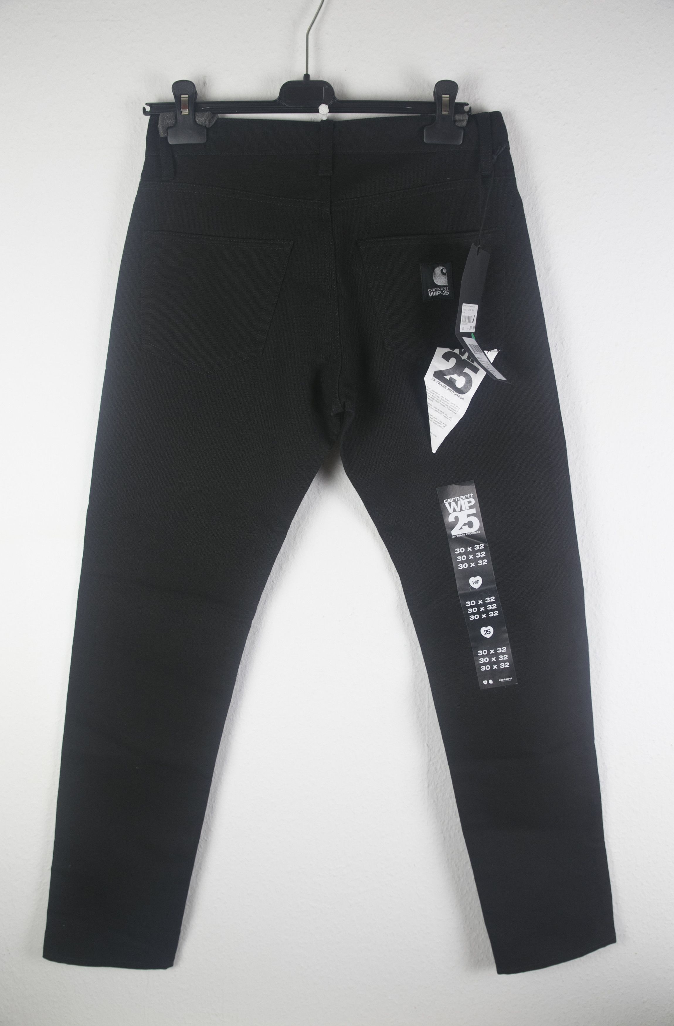 image of NWT Carhartt Wip 25 Klondike Pant Xxv Dearborn Black 30X32, Men's