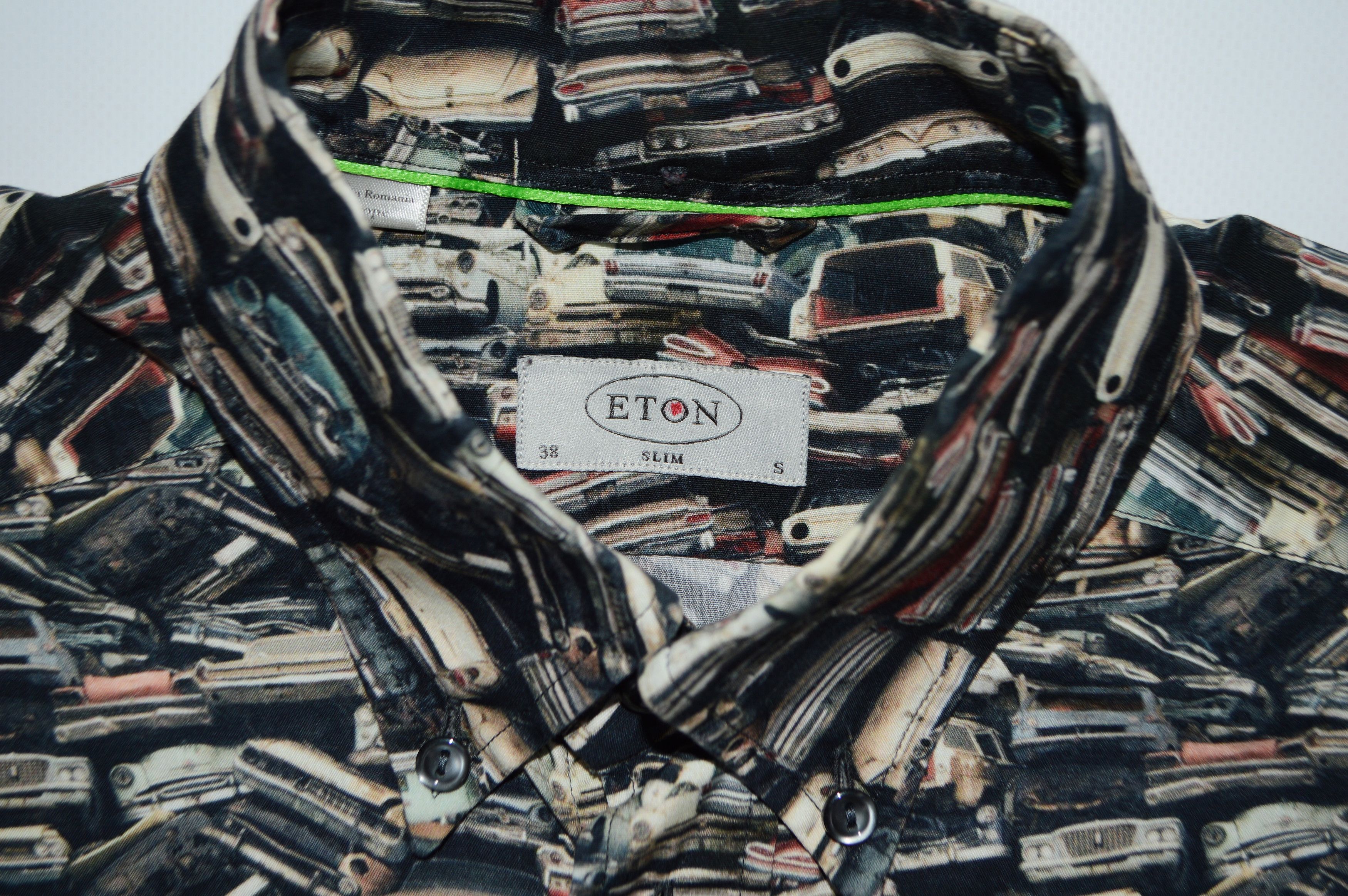 Eton Eton Car Junkyard Print Cotton Shirt Size US S / EU 44-46 / 1 - 5 Thumbnail