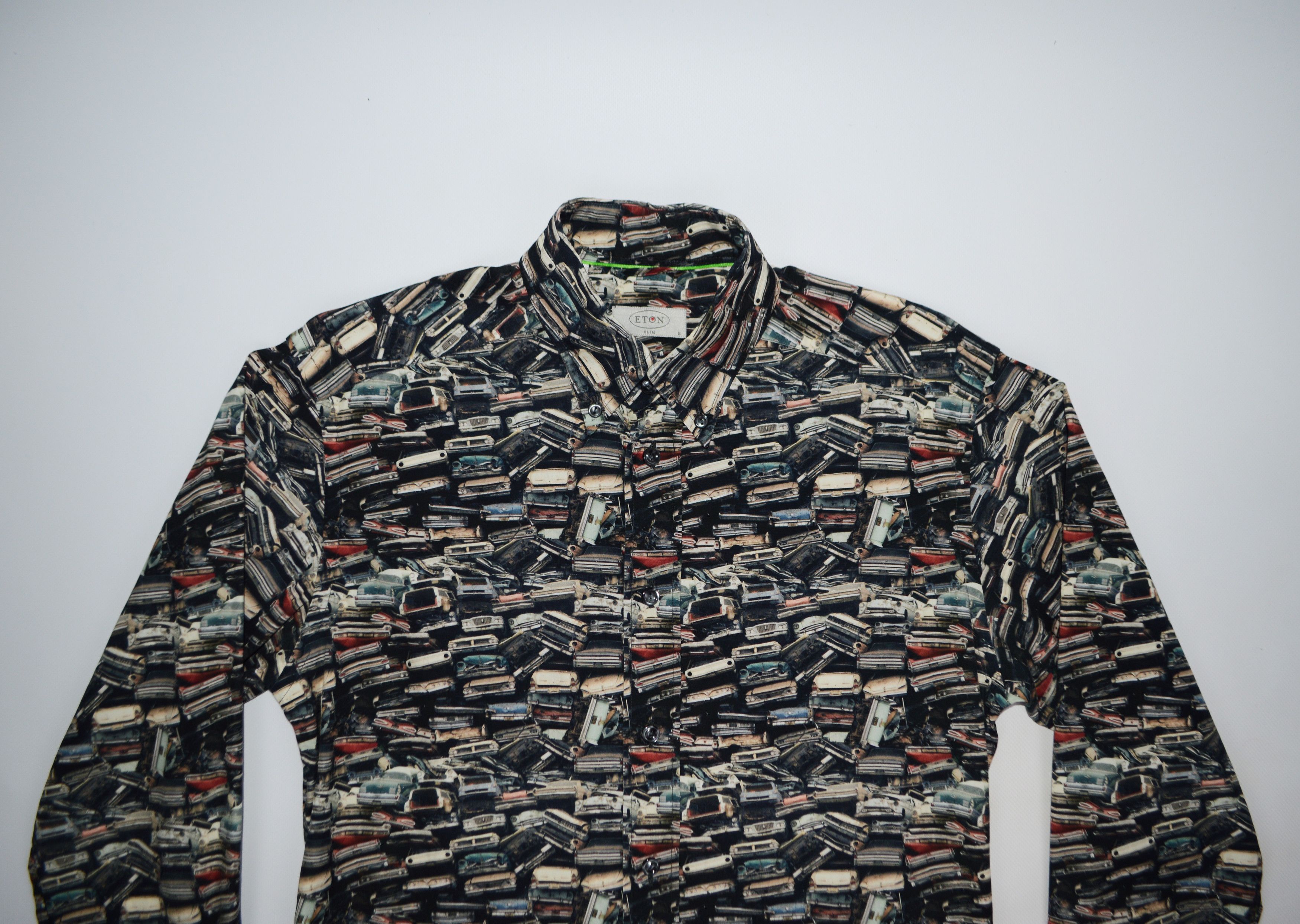 Eton Eton Car Junkyard Print Cotton Shirt Size US S / EU 44-46 / 1 - 2 Thumbnail