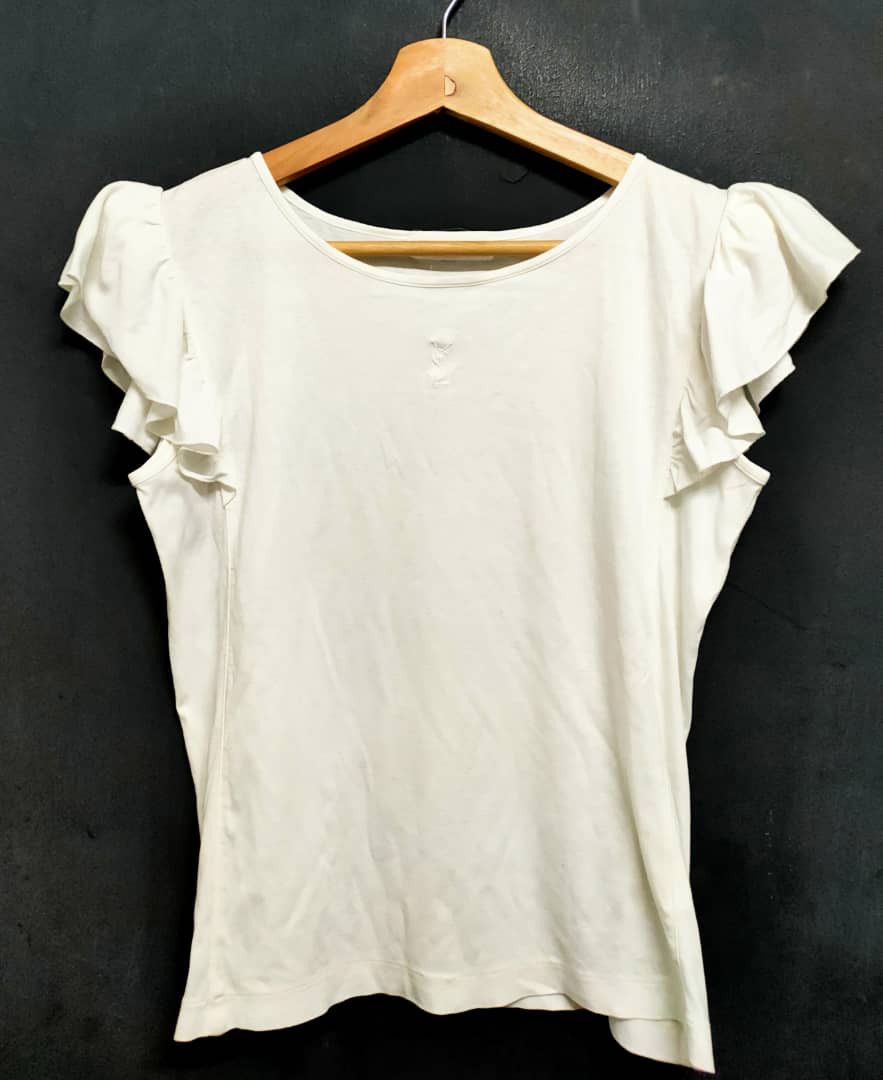 Yves Saint Laurent ❎ YSL Ruffle Sleeveless Top Size XS / US 0-2 / IT 36-38 - 1 Thumbnail