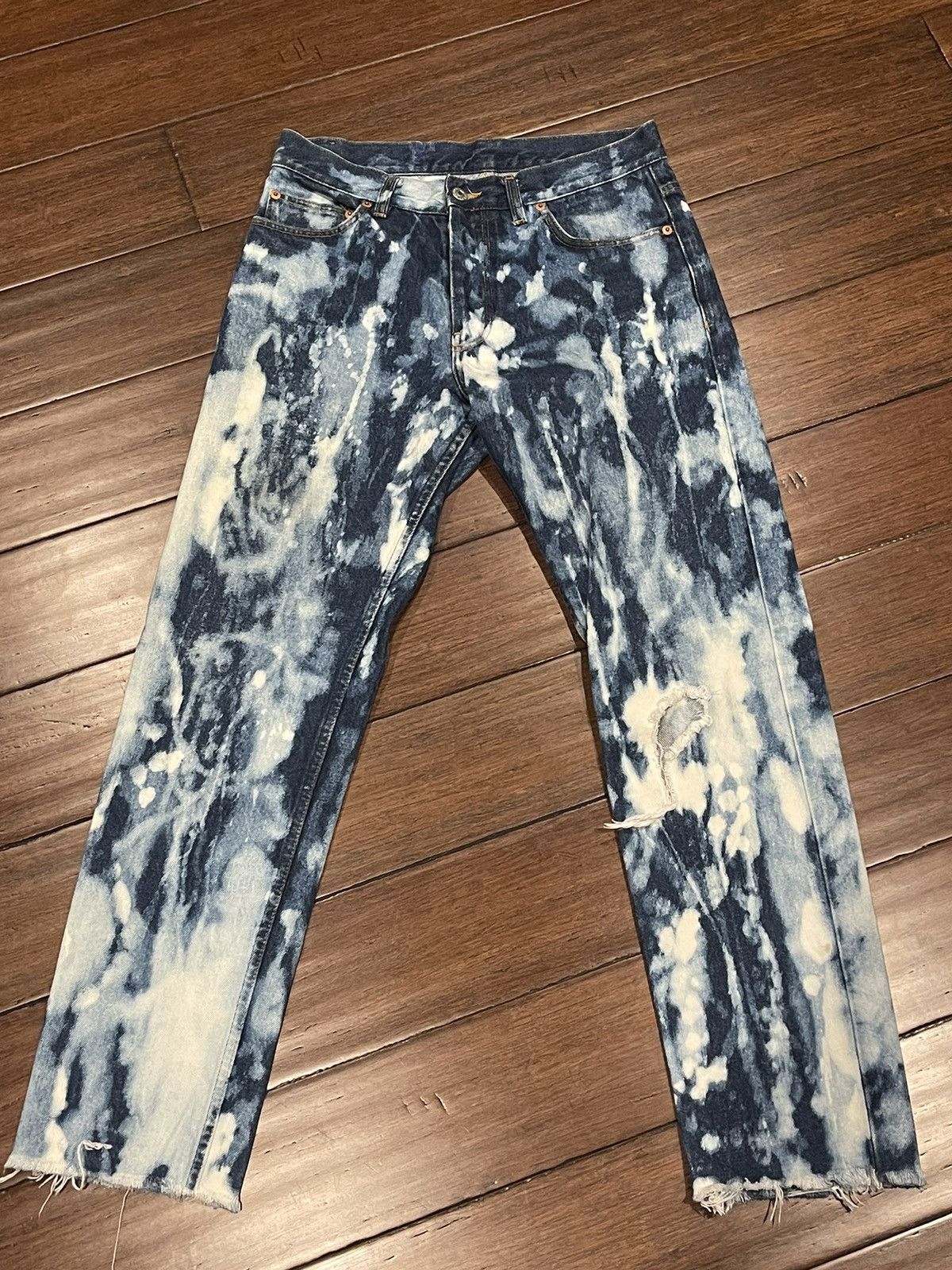 Helmut Lang Helmut Lang Bleach Denim 1996 Size US 29 - 1 Thumbnail
