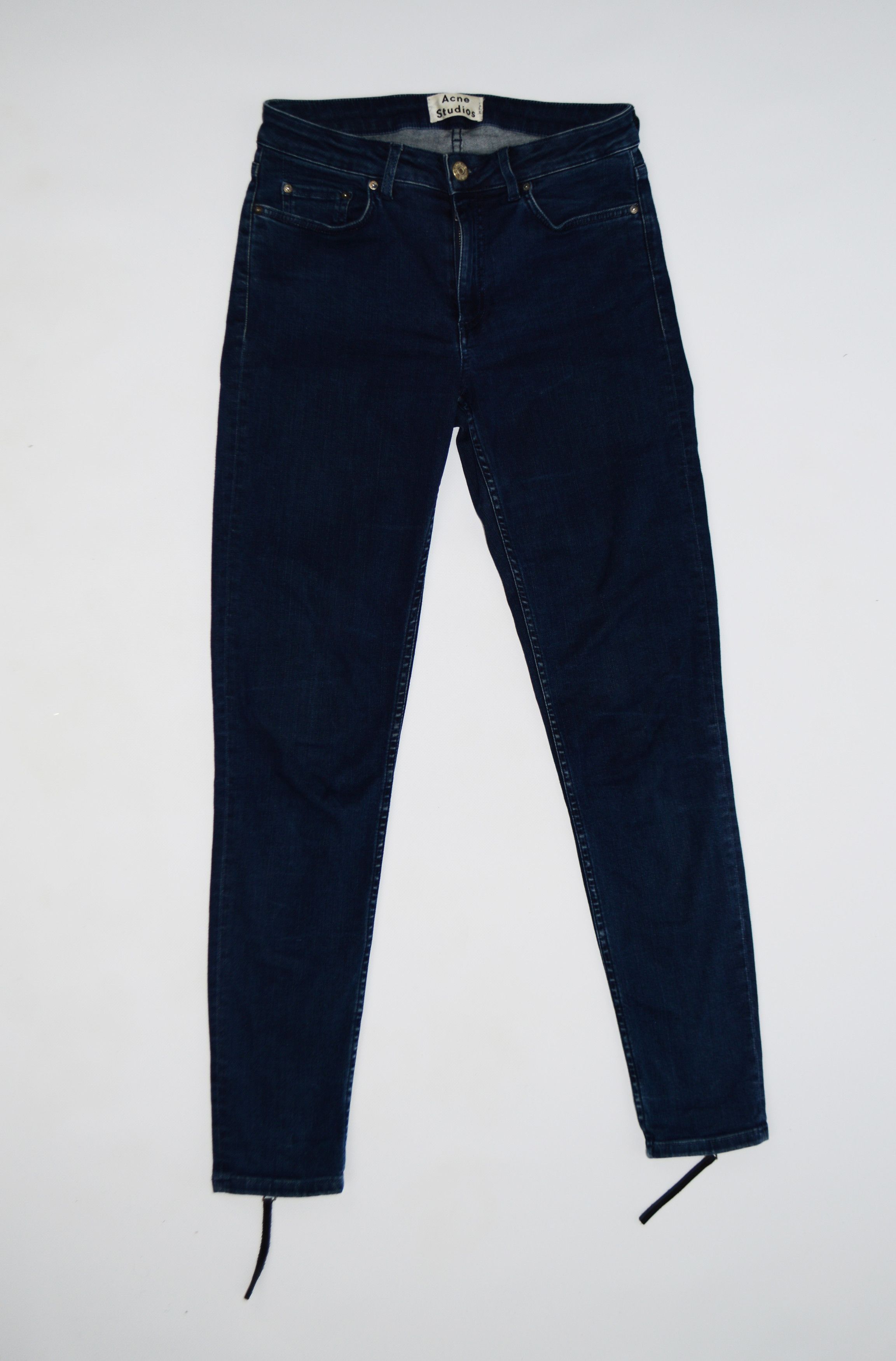 Acne Studios Acne Studios Skin 5 Pistol Blue Zip Women Jeans Size 27" / US 4 / IT 40 - 1 Thumbnail