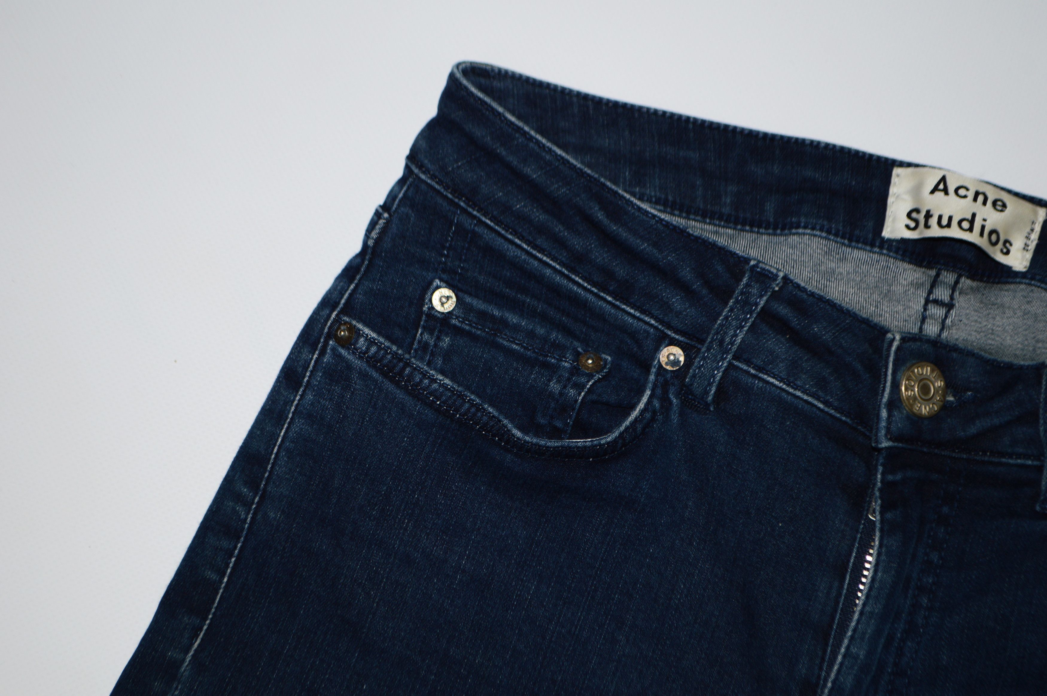 Acne Studios Acne Studios Skin 5 Pistol Blue Zip Women Jeans Size 27" / US 4 / IT 40 - 3 Thumbnail