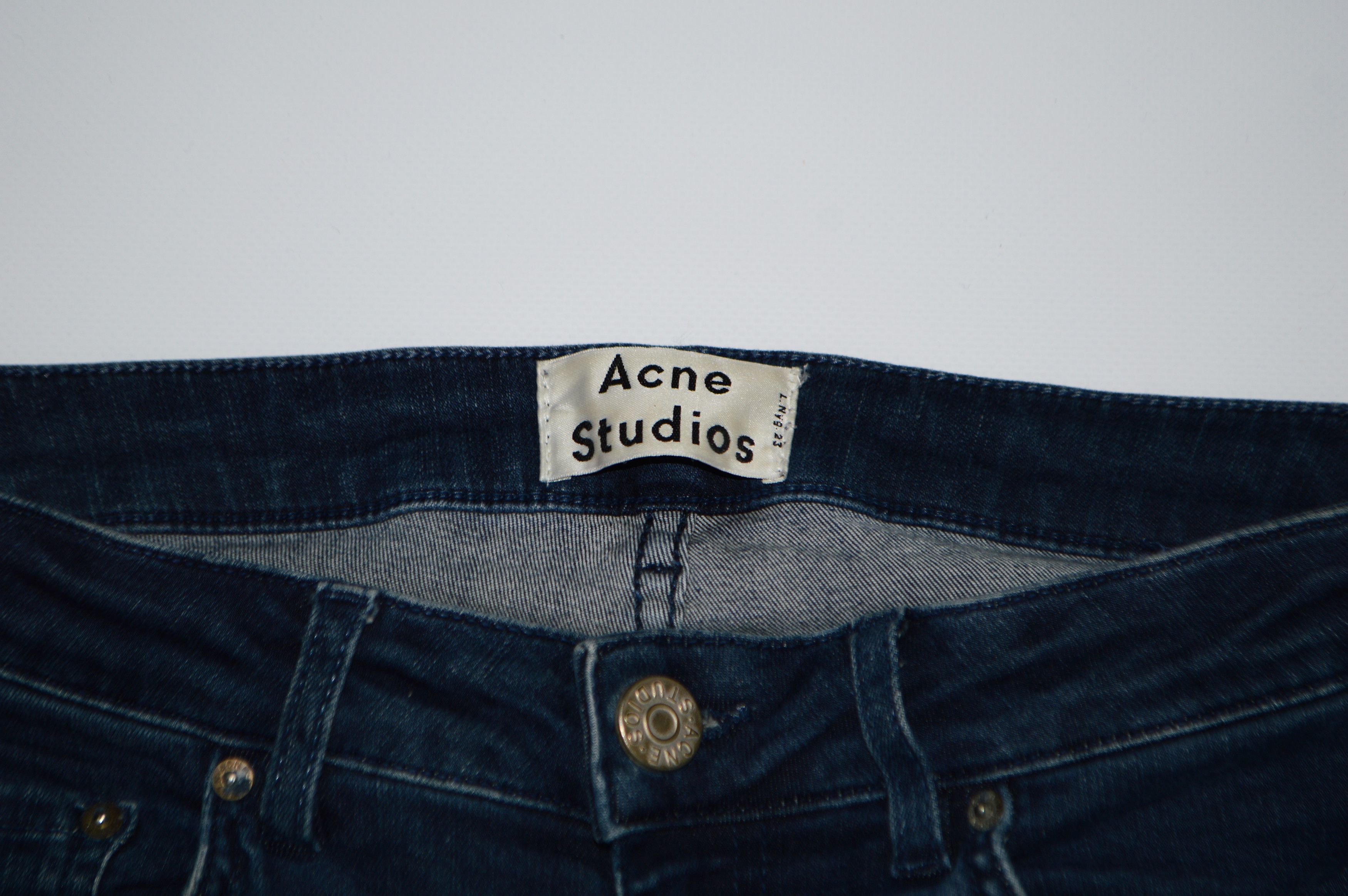 Acne Studios Acne Studios Skin 5 Pistol Blue Zip Women Jeans Size 27" / US 4 / IT 40 - 4 Thumbnail