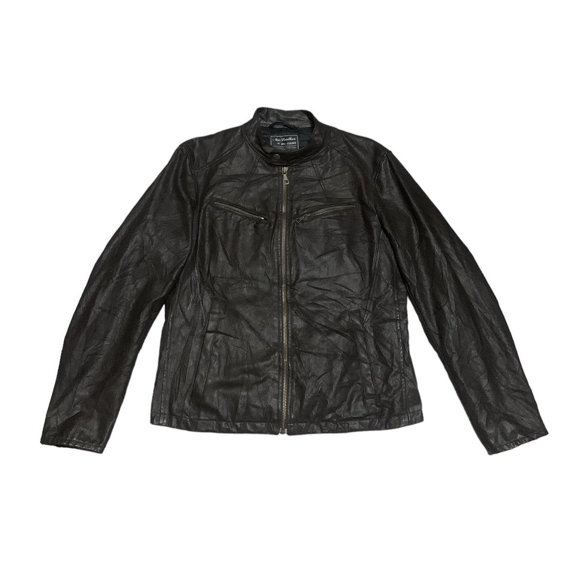 Uniqlo Neo Leather Motocylce Jacket Dark Brown