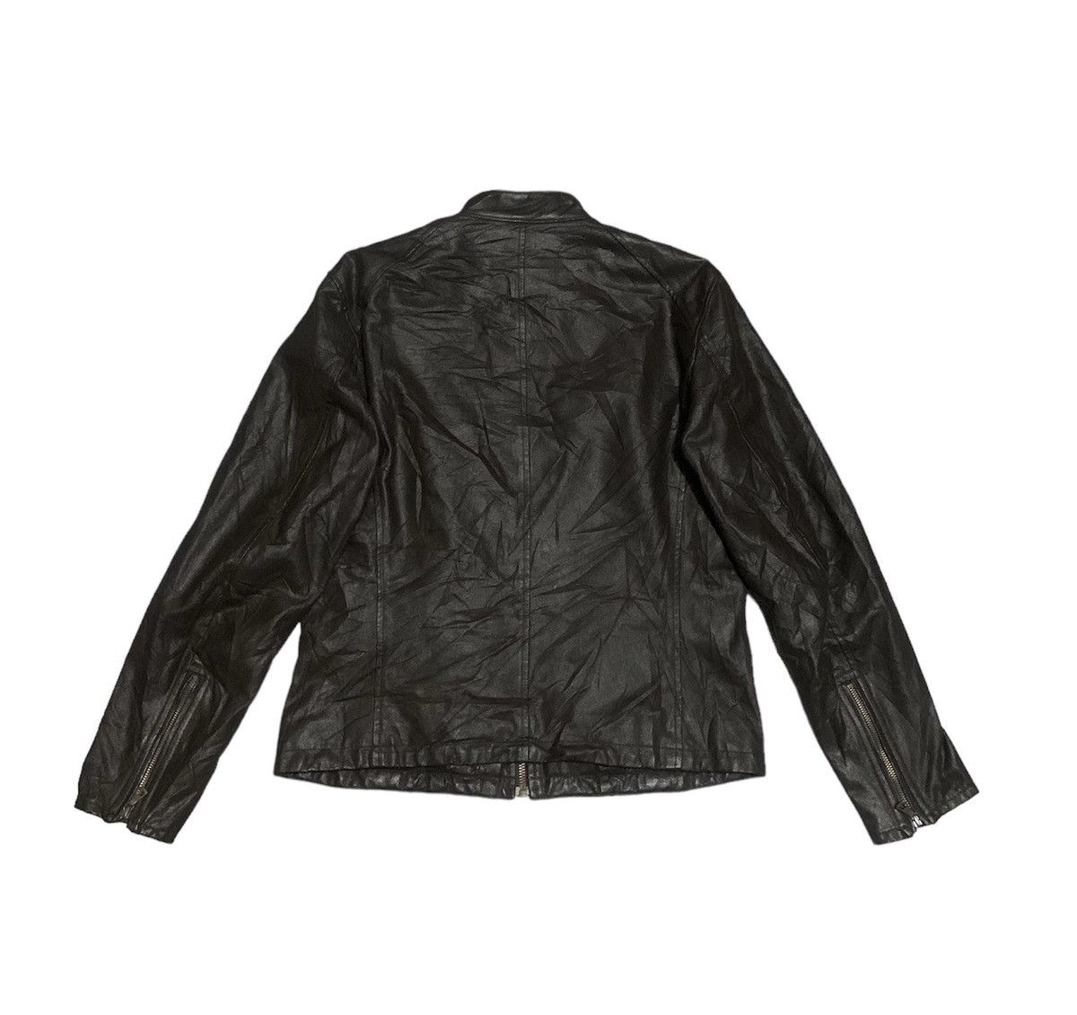 Japanese Brand Uniqlo Neo Leather Motocylce Jacket Dark Brown Size US M / EU 48-50 / 2 - 2 Thumbnail