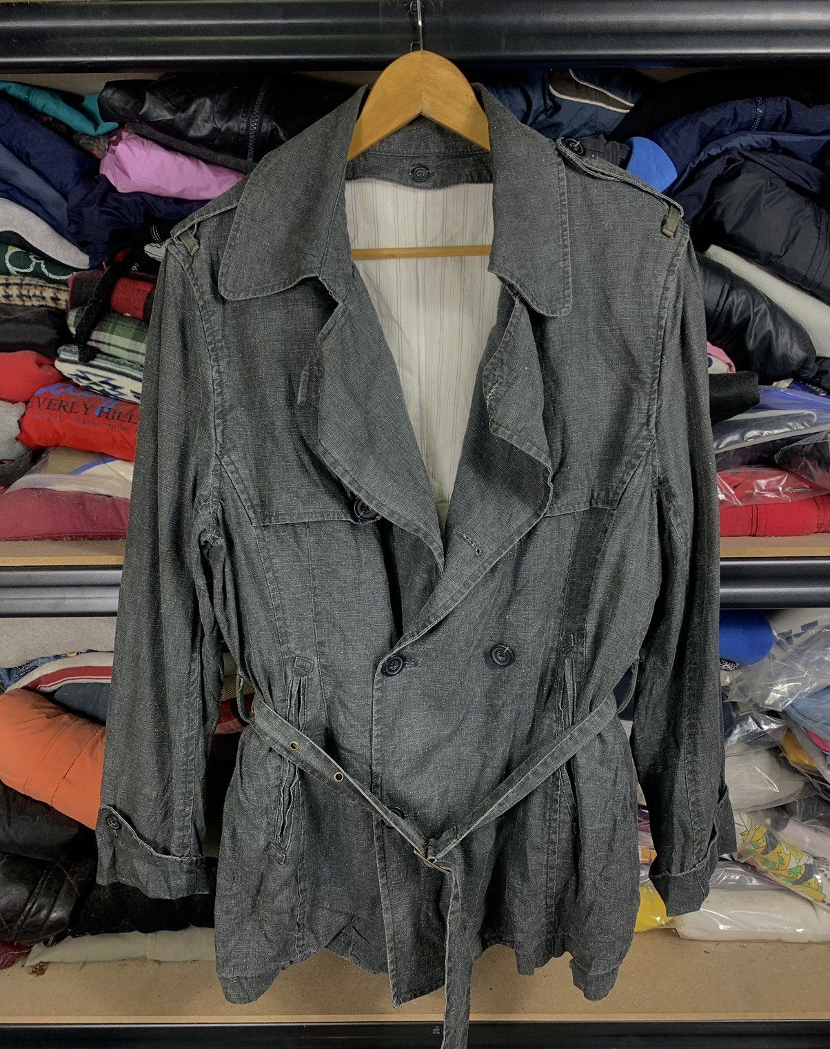 image of Archival Clothing x Takeo Kikuchi Denim Jacket in Black, Women's (Size XS)