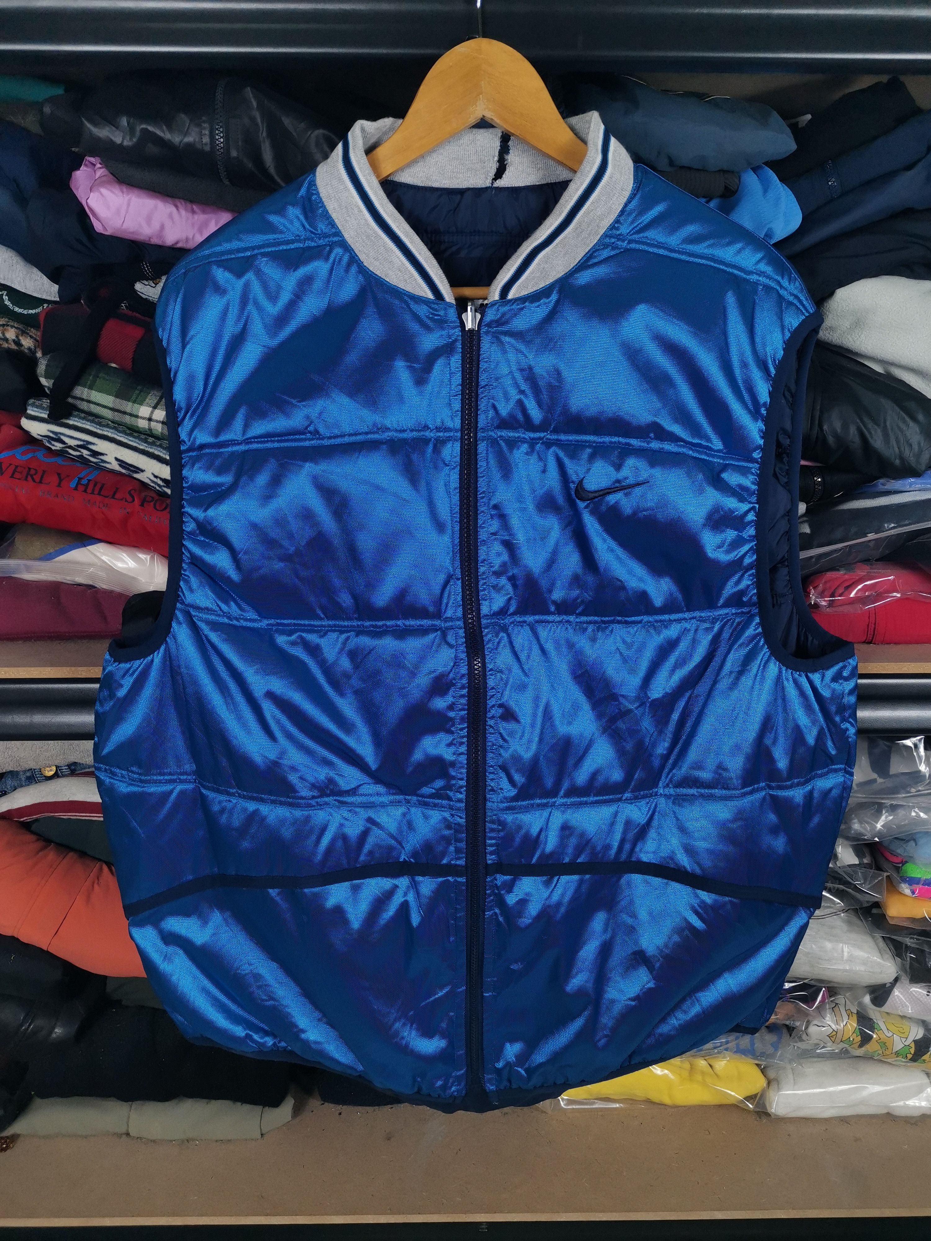 Nike Trashed Vintage 90s Nike Puffer Vest Distressed Size US XL / EU 56 / 4 - 1 Thumbnail