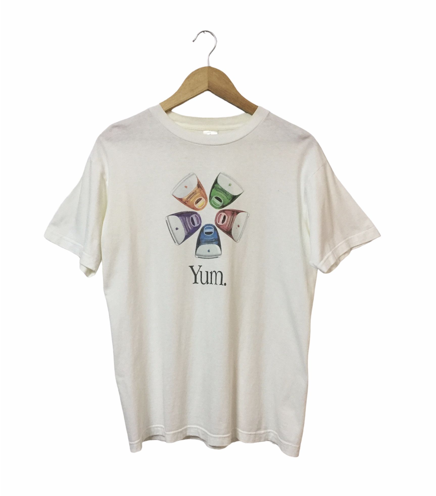 VINTAGE 90s APPLE YUM MICROSOFT BRAND PROMO LOGO TSHIRT